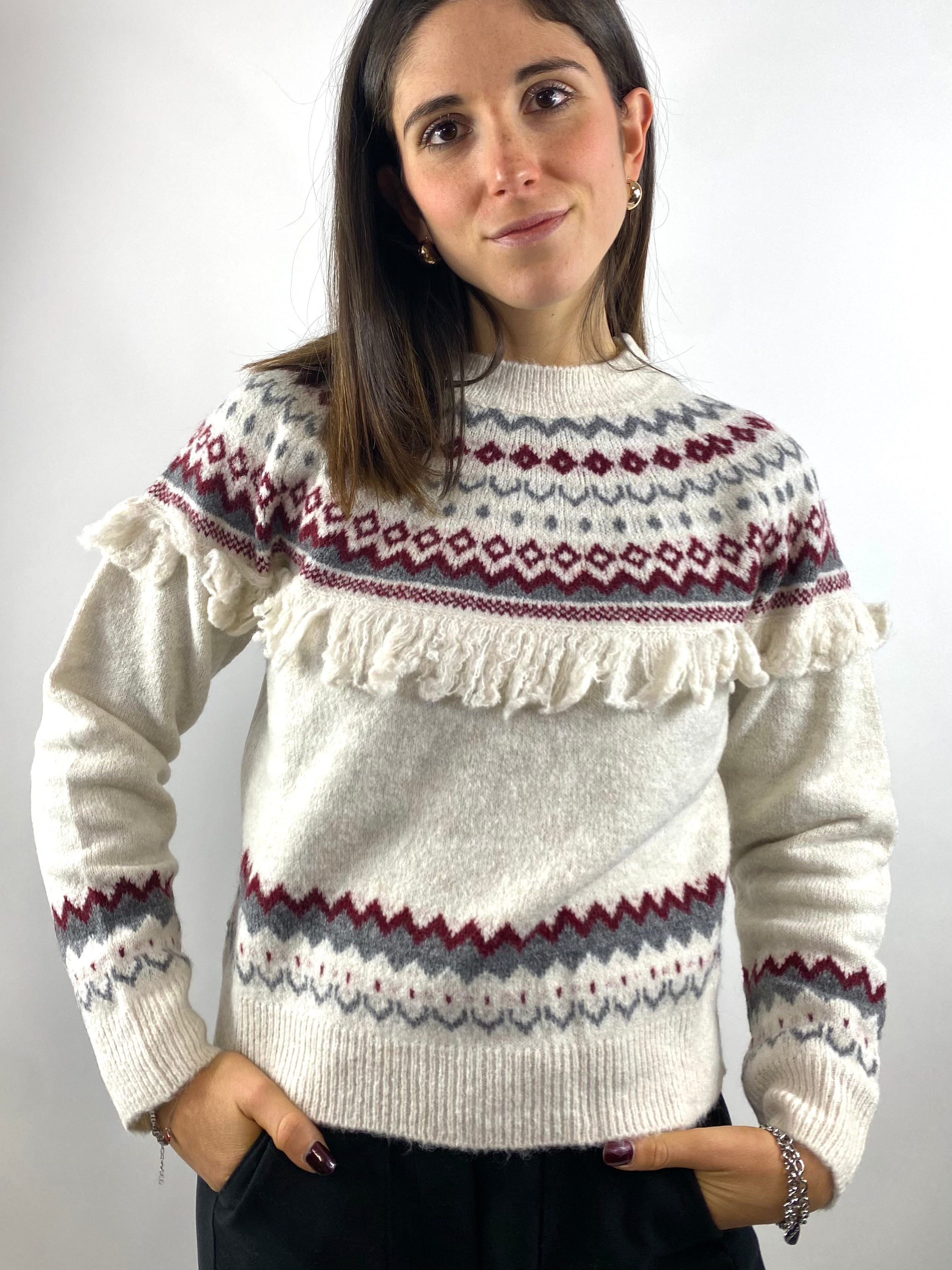 SUSY MIX MAGLIONE FANTASIA CREMA