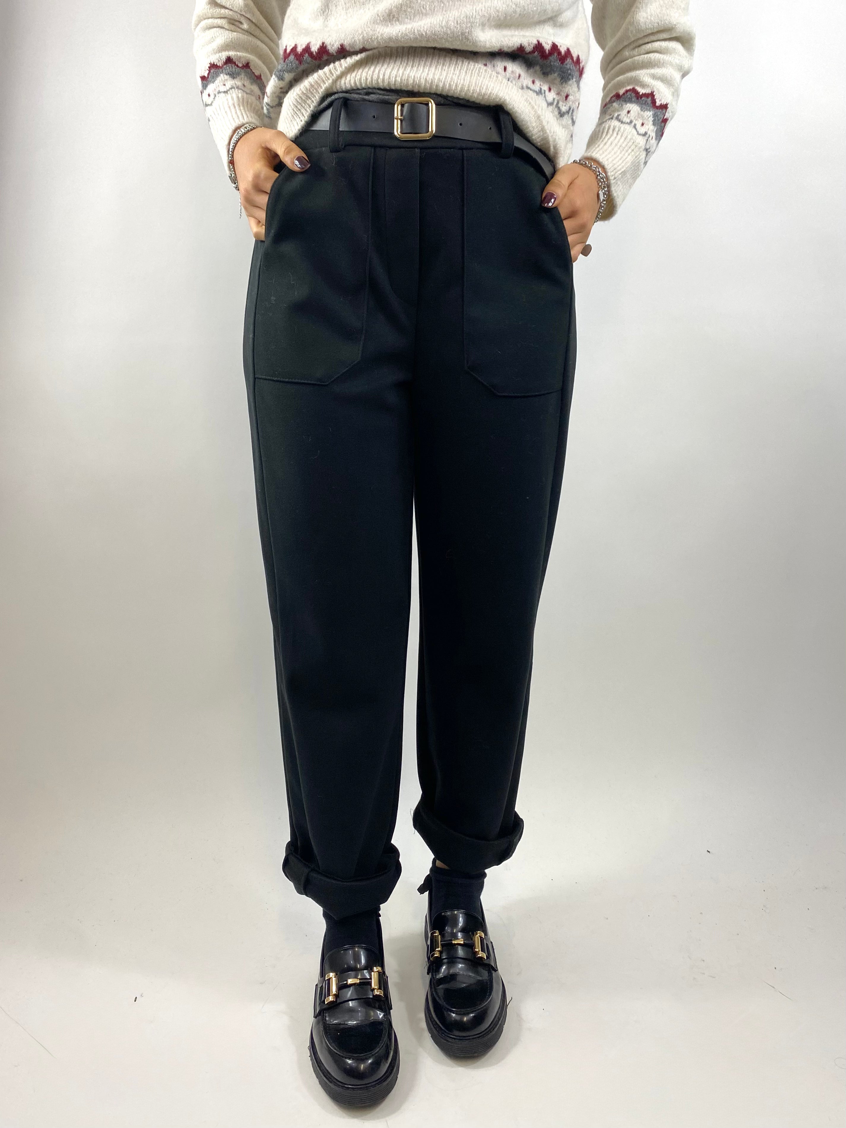 CECILE PANTALONE OVETTO NERO