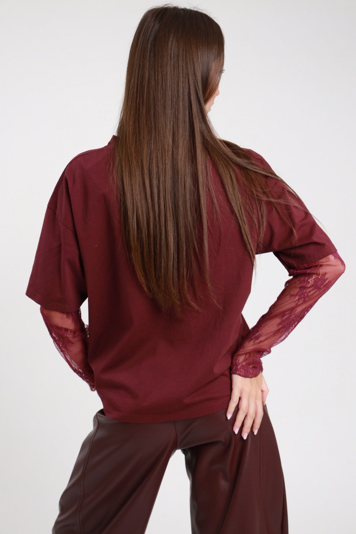 SUSY MIX T-SHIRT MANICA PIZZO BAROLO