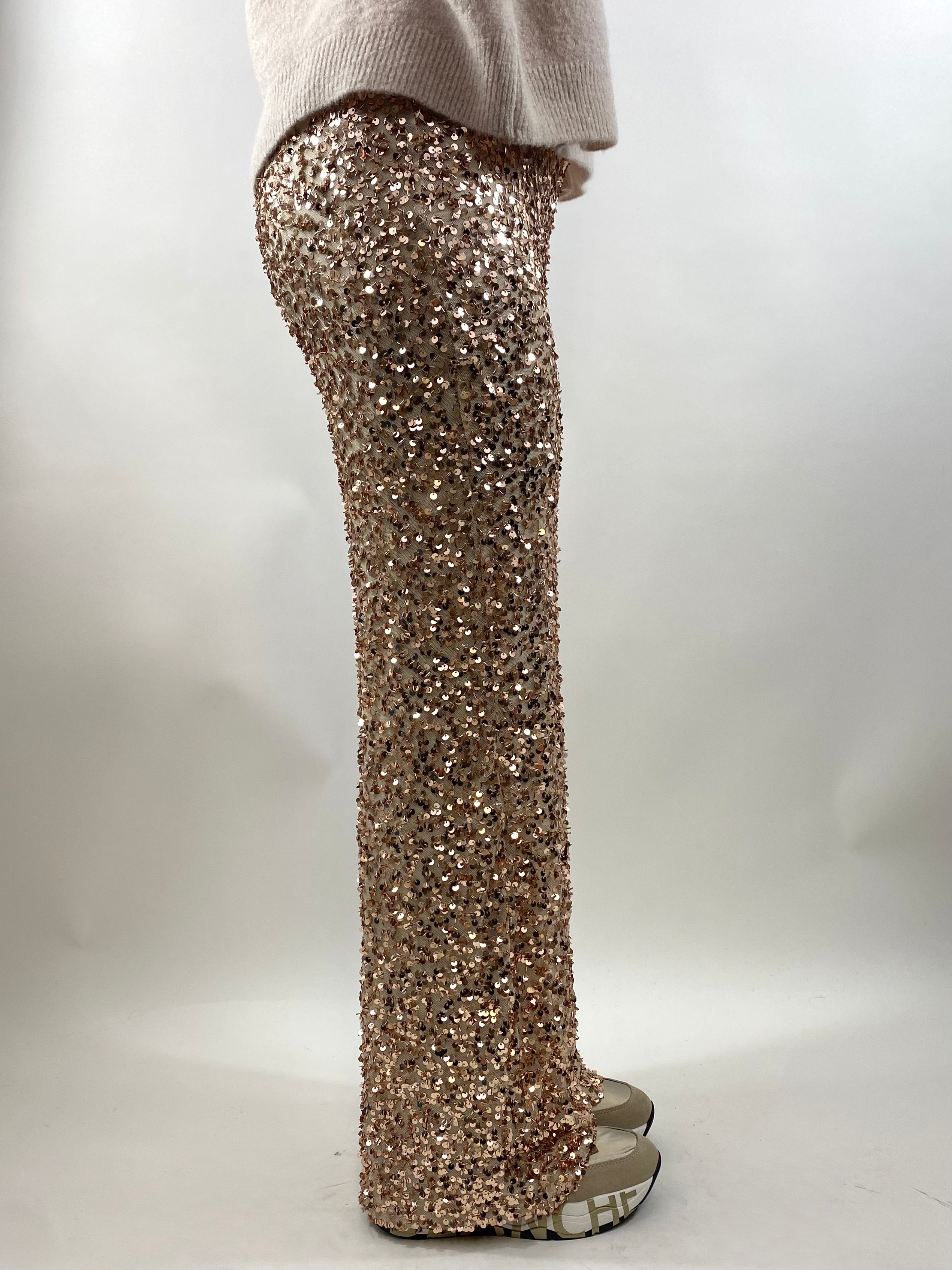 CECILE PANTALONE PAILLETTES ORO