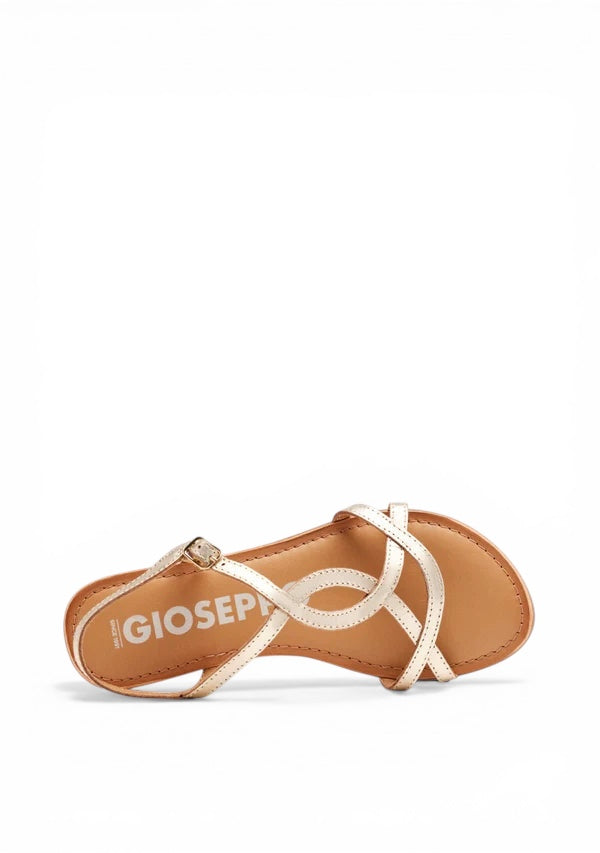 GIOSEPPO SANDALO CON STRISCE SOTTILI ORO