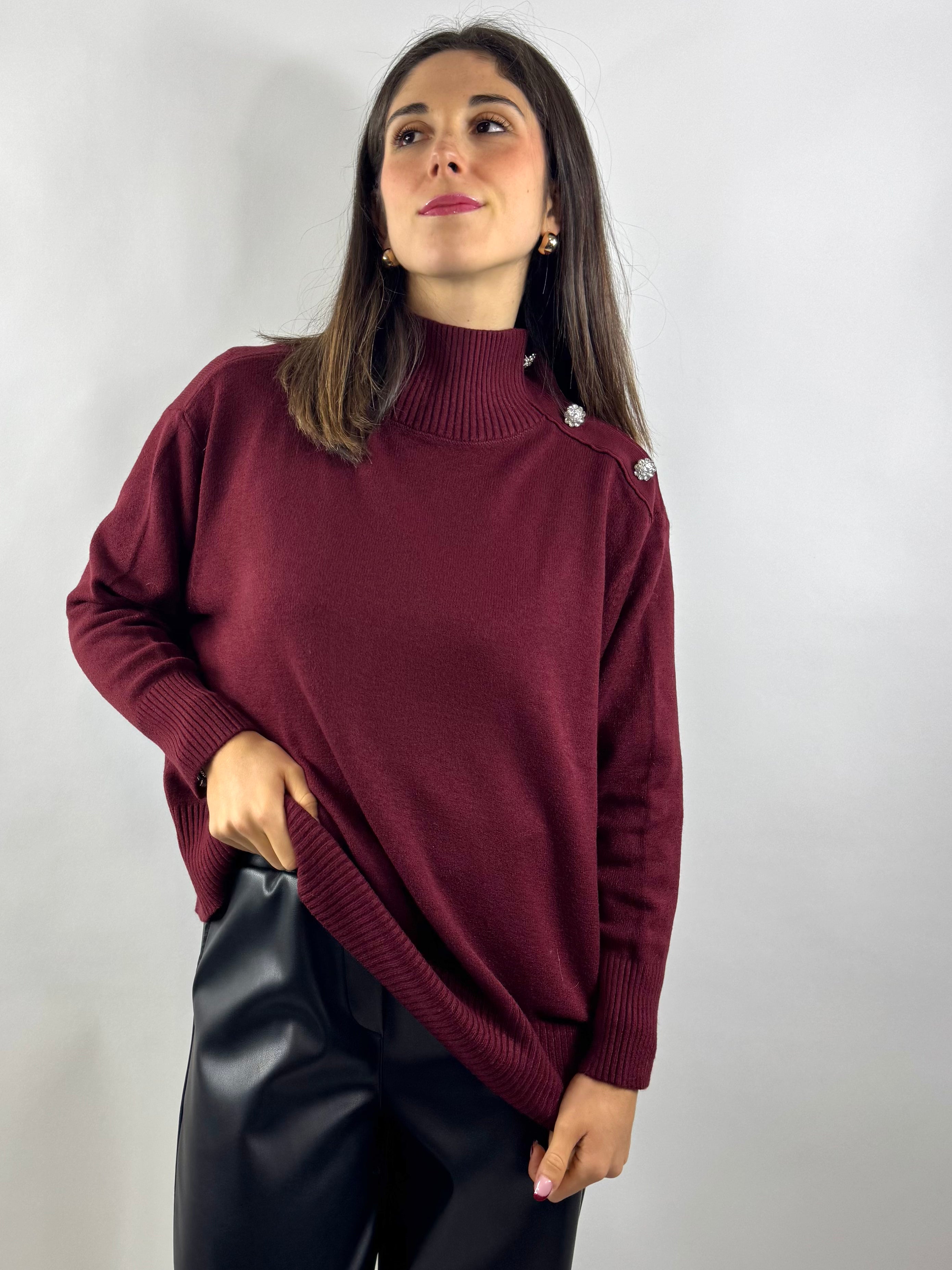 KIKISIX MAGLIA OVER VINO
