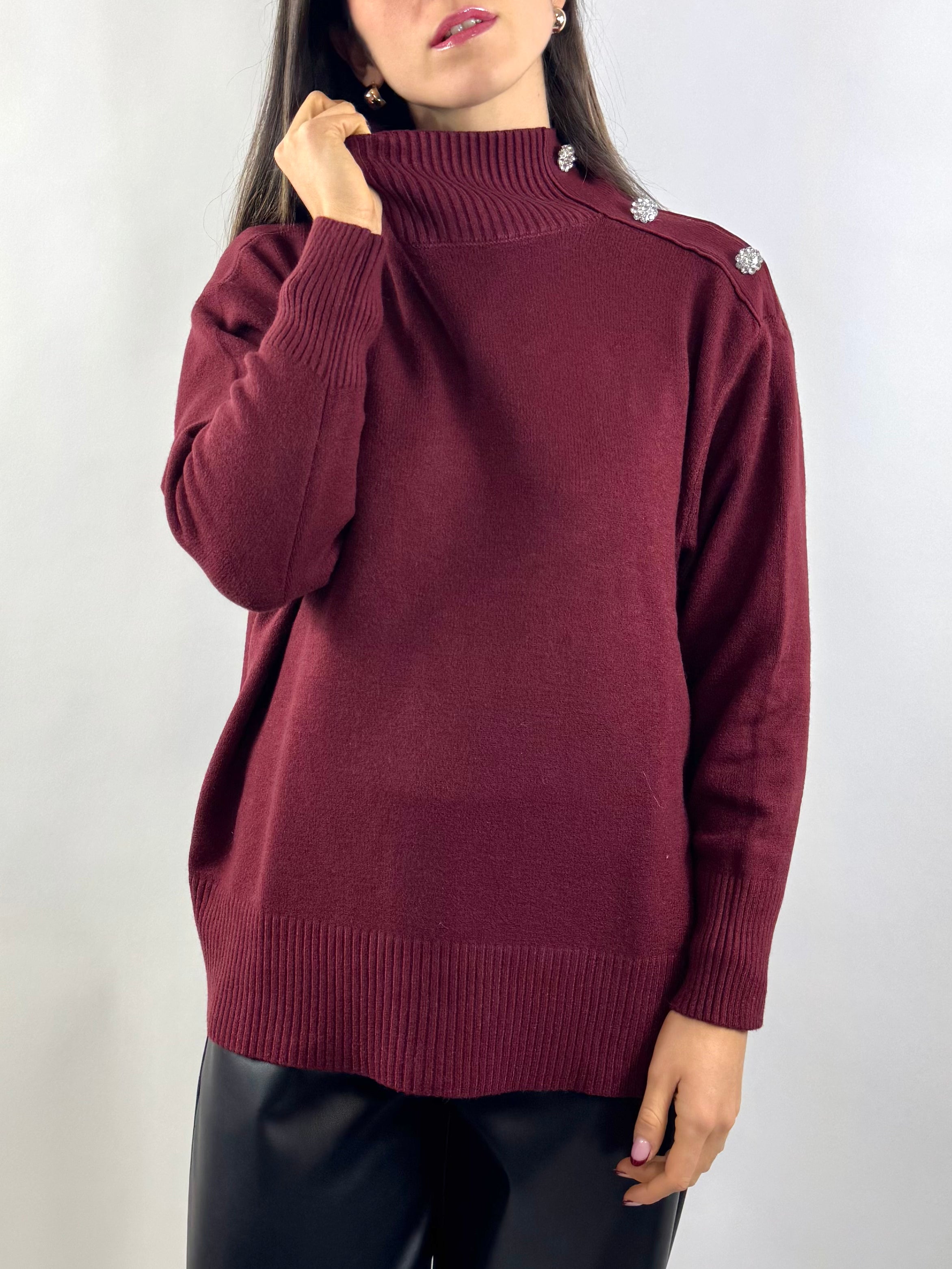 KIKISIX MAGLIA OVER VINO