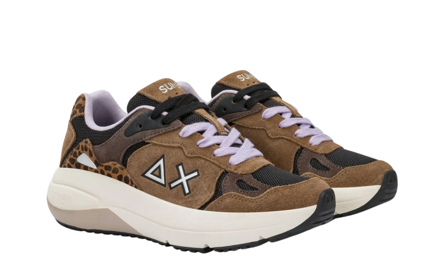 SUN SNEAKERS TELA E SUEDE VOLPE