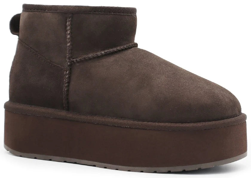 EMU AUSTRALIA STIVALETTO PLATFORM CHOCOLATE