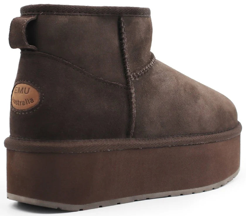 EMU AUSTRALIA STIVALETTO PLATFORM CHOCOLATE