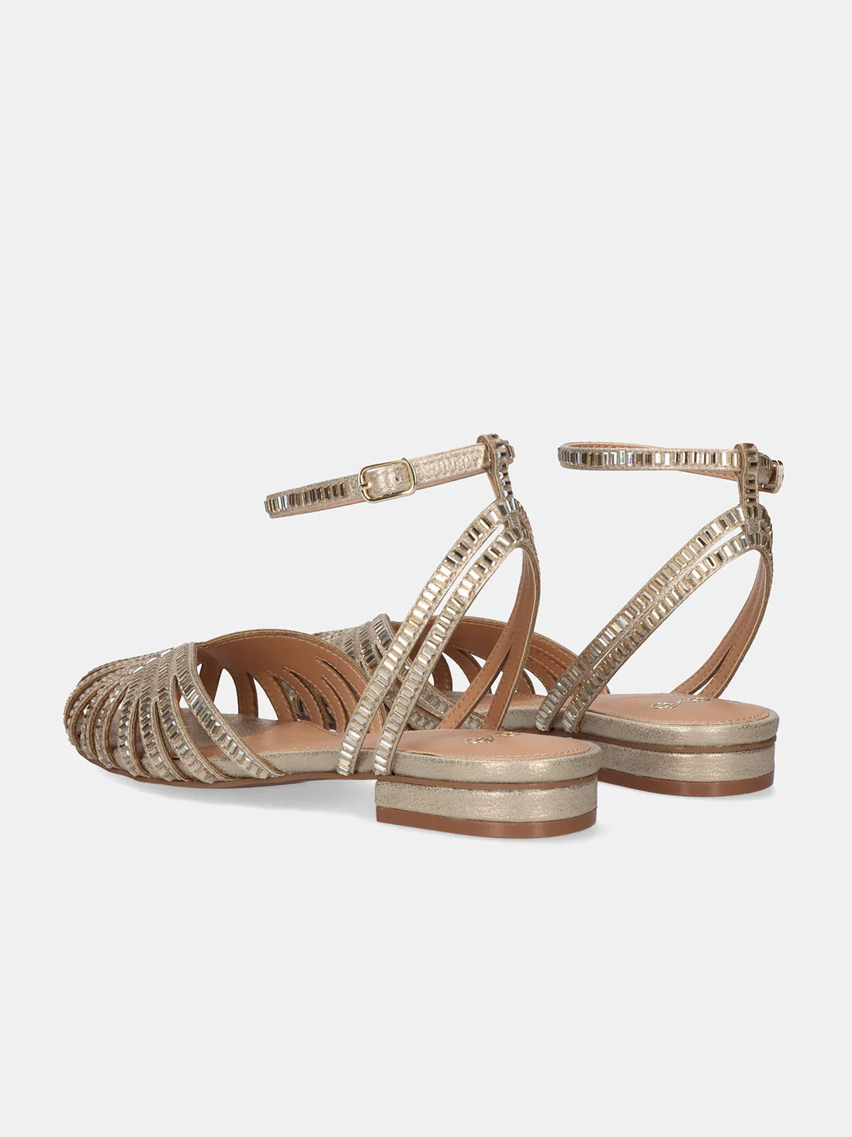 EXÉ SANDALO RAGNETTO CON SPECCHIETTI BEIGE