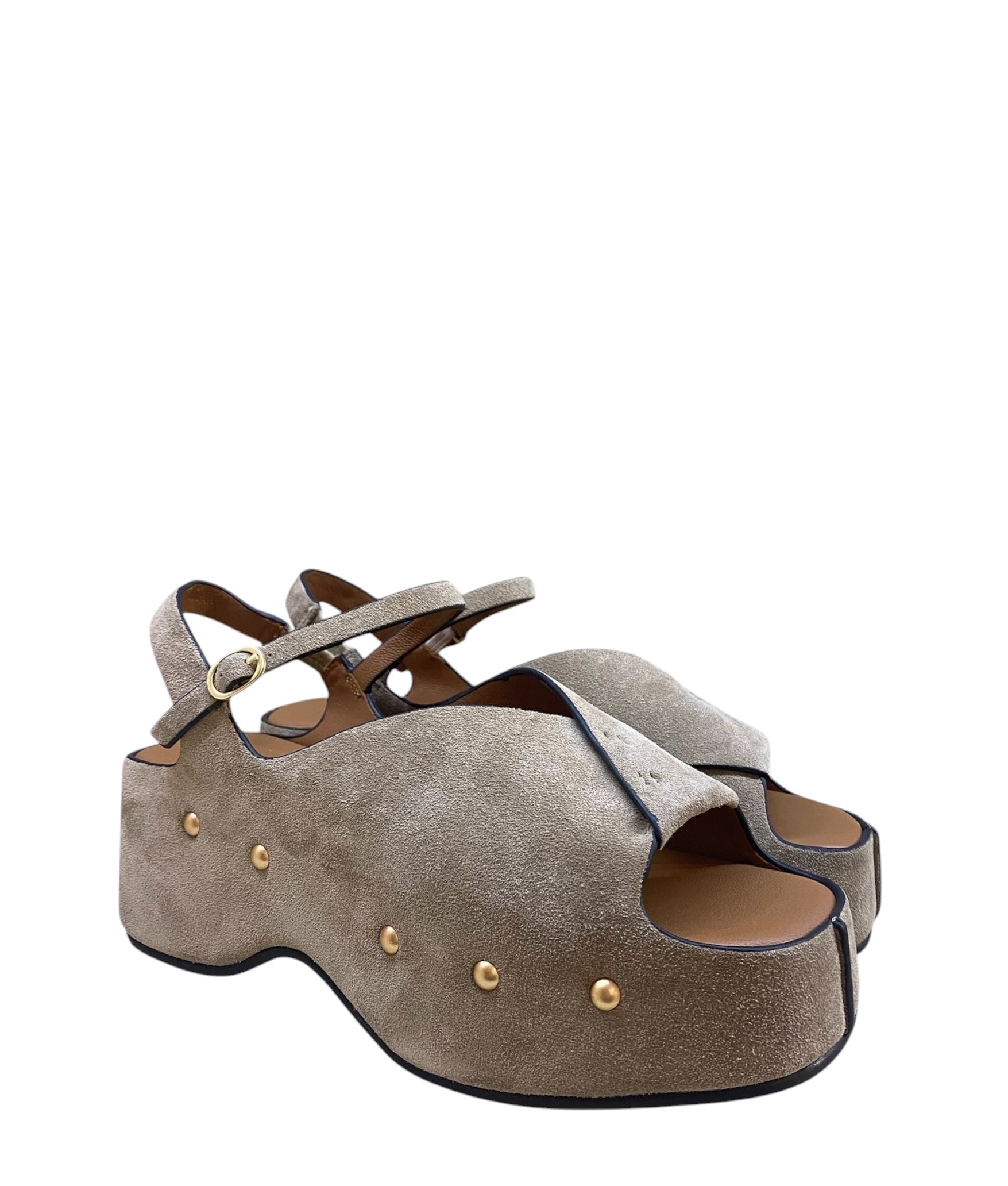 MISS OLIVIA SANDALO PLATFORM IN SUEDE CON BORCHIE