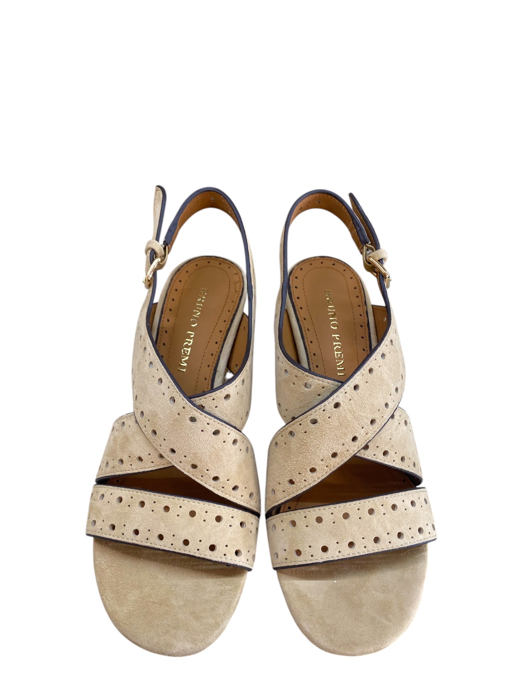 BRUNO PREMI SANDALO CON TACCO SUEDE SAND