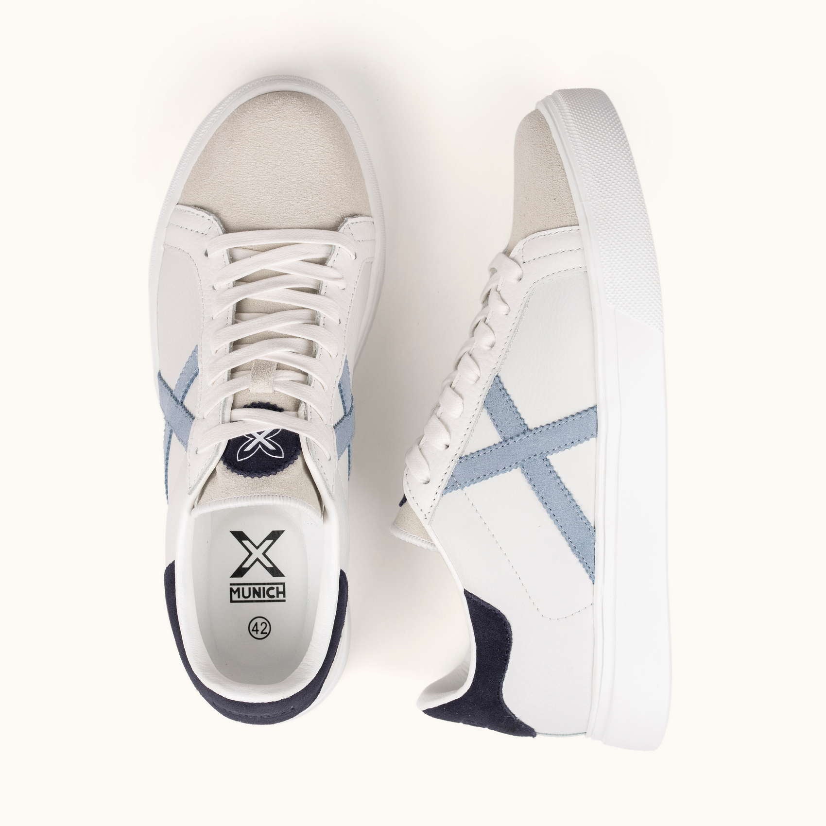 MUNICH SNEAKERS RETE WHITE AND NAVY