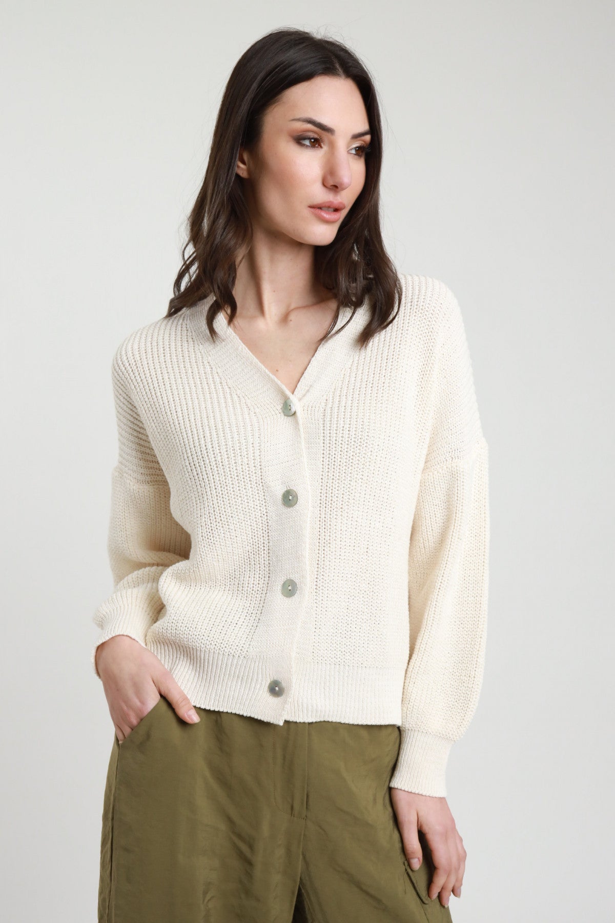 SUSY MIX CARDIGAN COSTE BURRO
