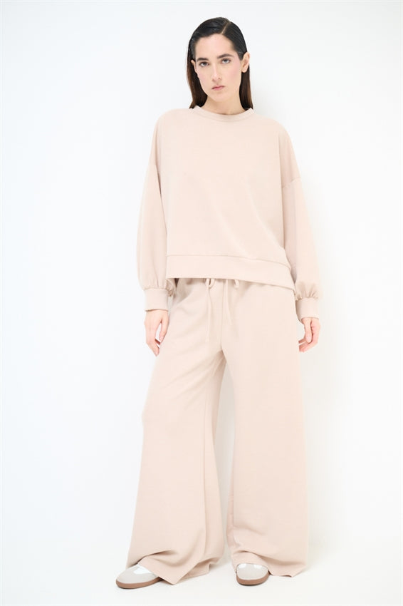 KIKISIX PANTALONE PALAZZO MODAL BEIGE