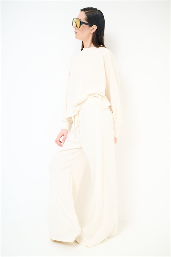 KIKISIX PANTALONE PALAZZO BURRO