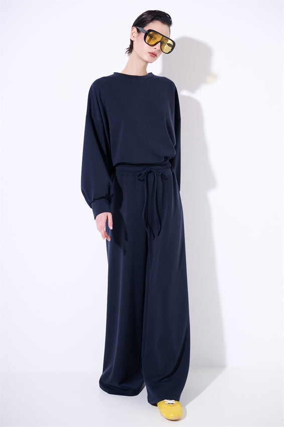 KIKISIX PANTALONE PALAZZO MODAL BLU