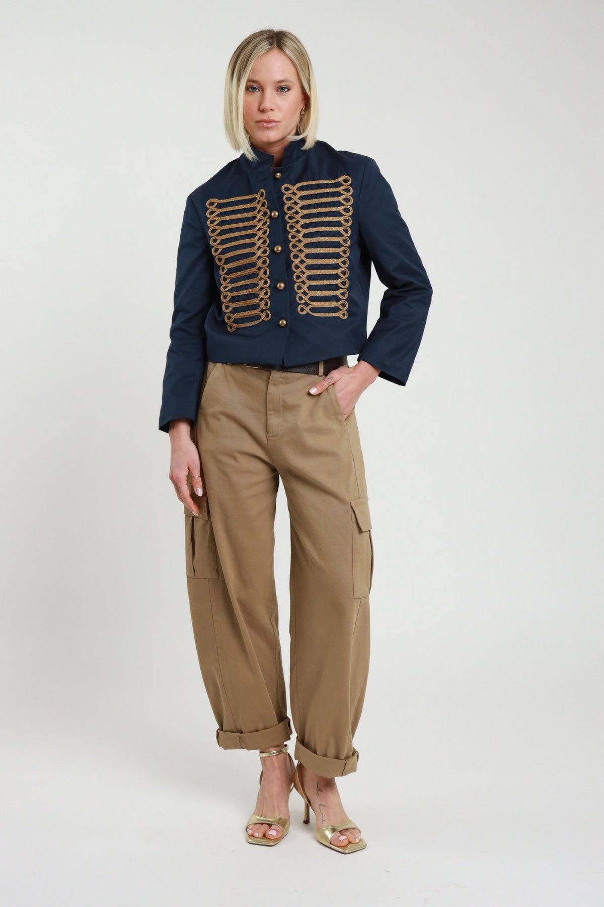 SUSY MIX PANTALONI TASCHE CAMMELLO