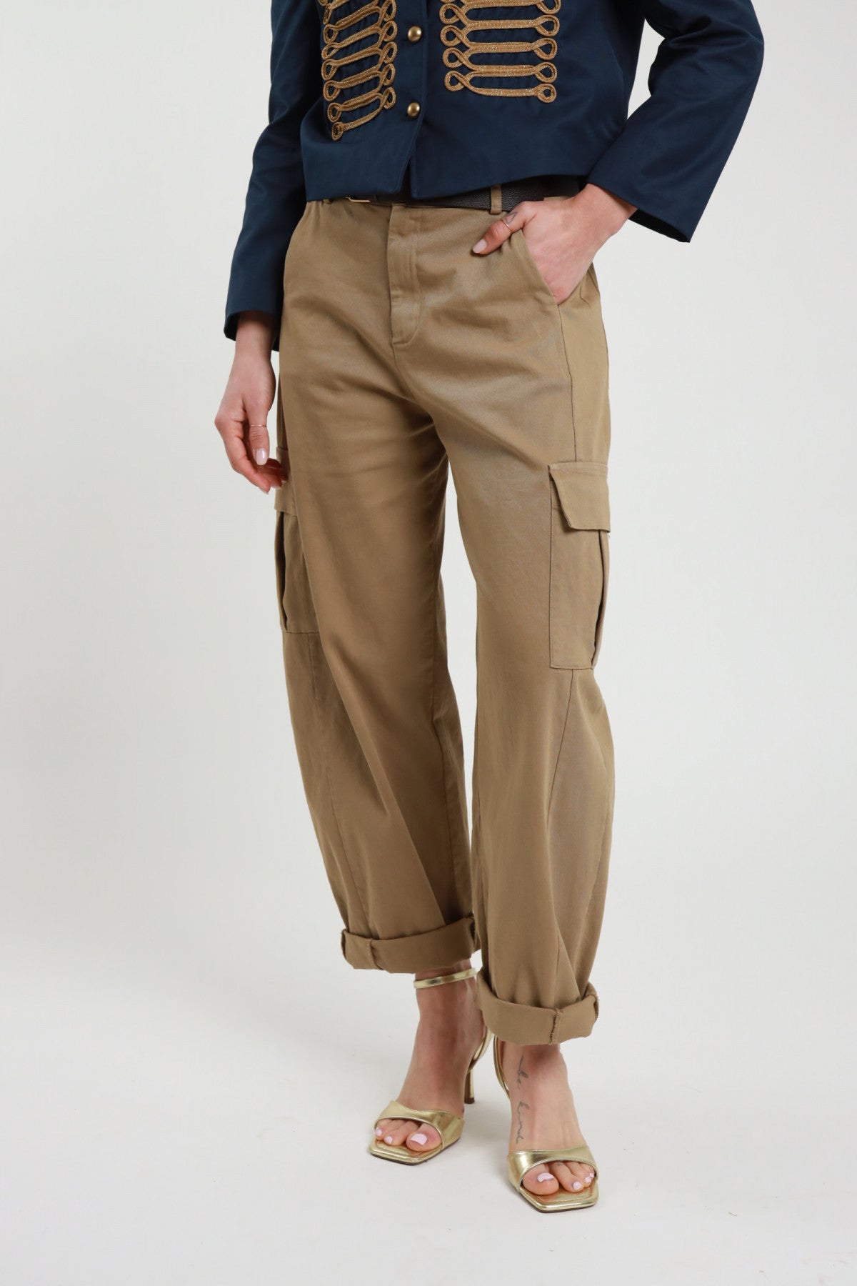 SUSY MIX PANTALONI TASCHE CAMMELLO