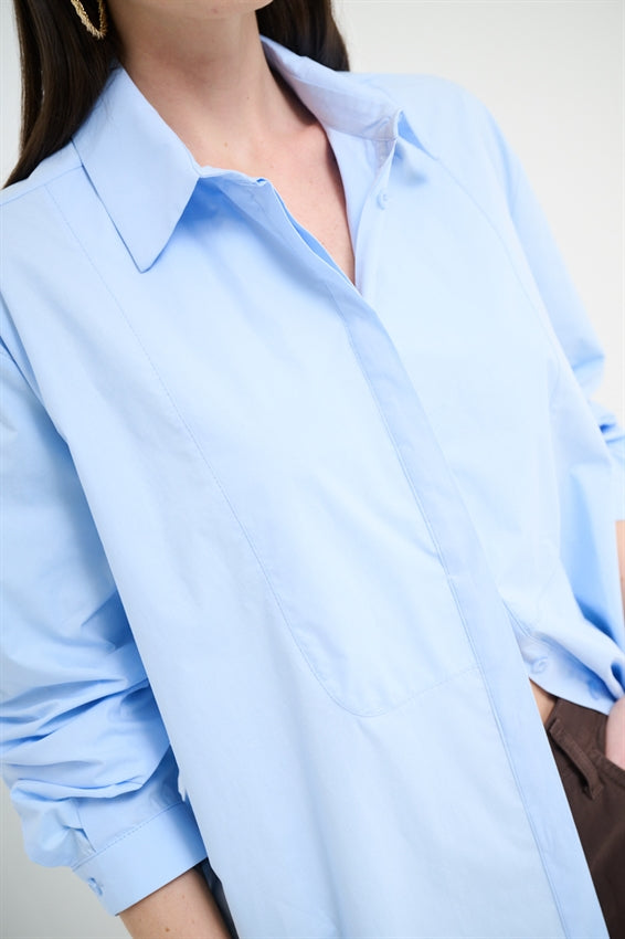 KIKISIX CAMICIA ‘AMAMI’ CELESTE