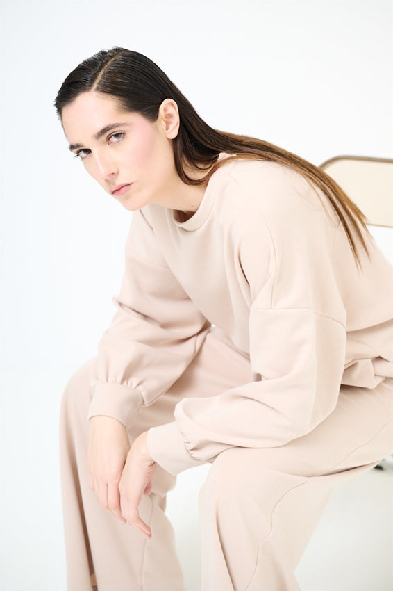KIKISIX FELPA OVER BEIGE