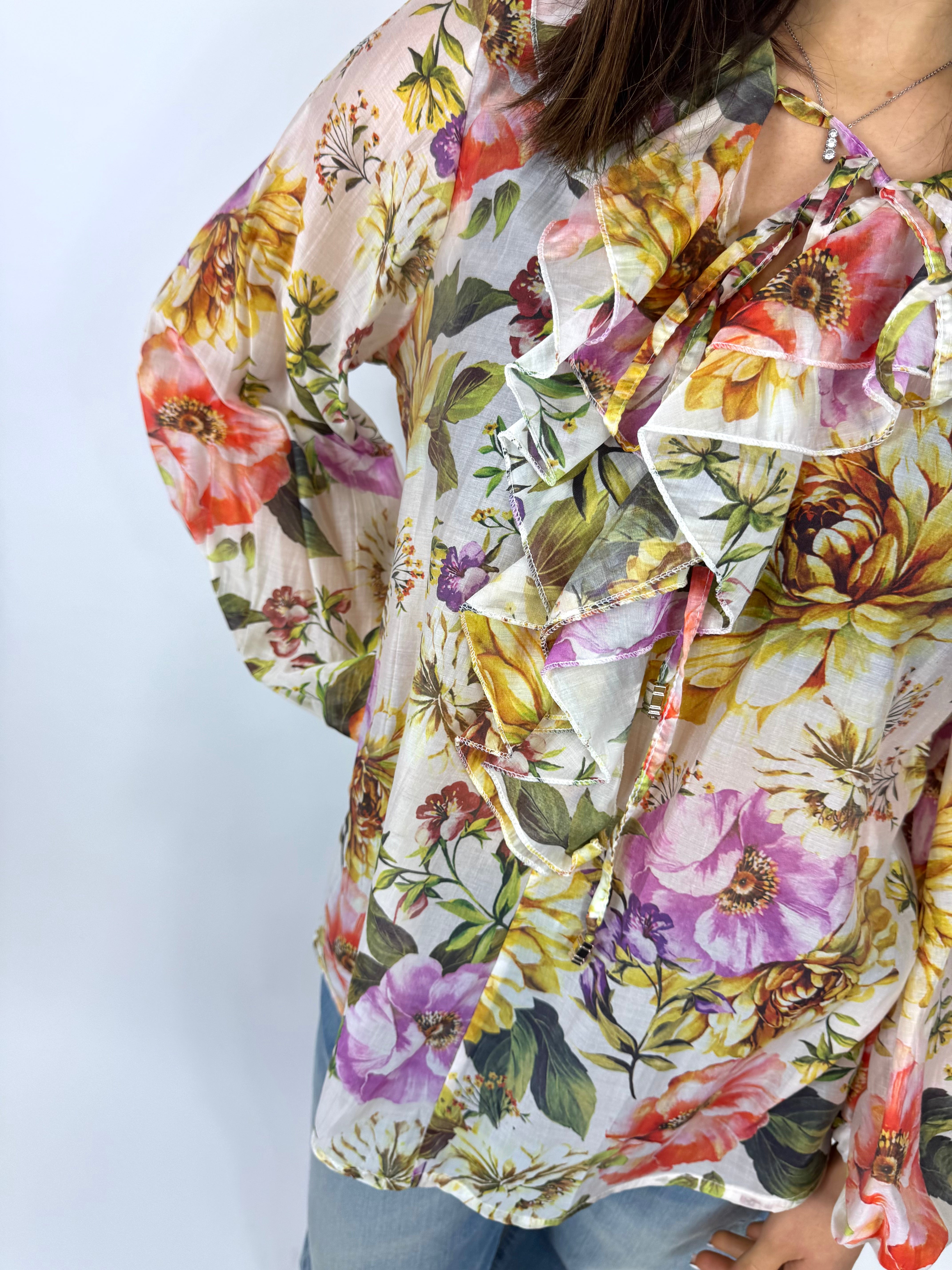 CECILE CAMICIA FLOREALE VOLANT