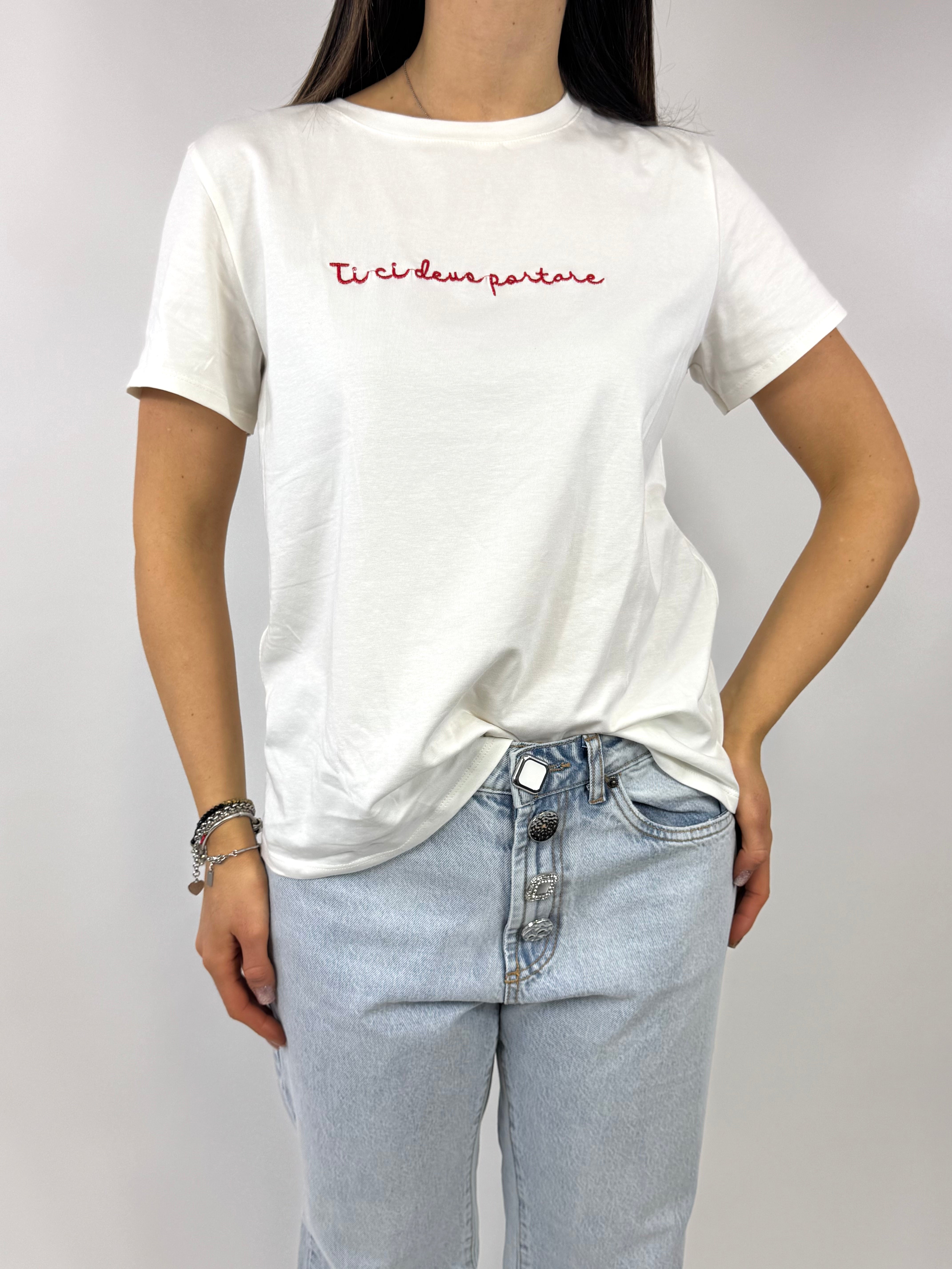 CECILE T-SHIRT ‘TI CI DEVO PORTARE’