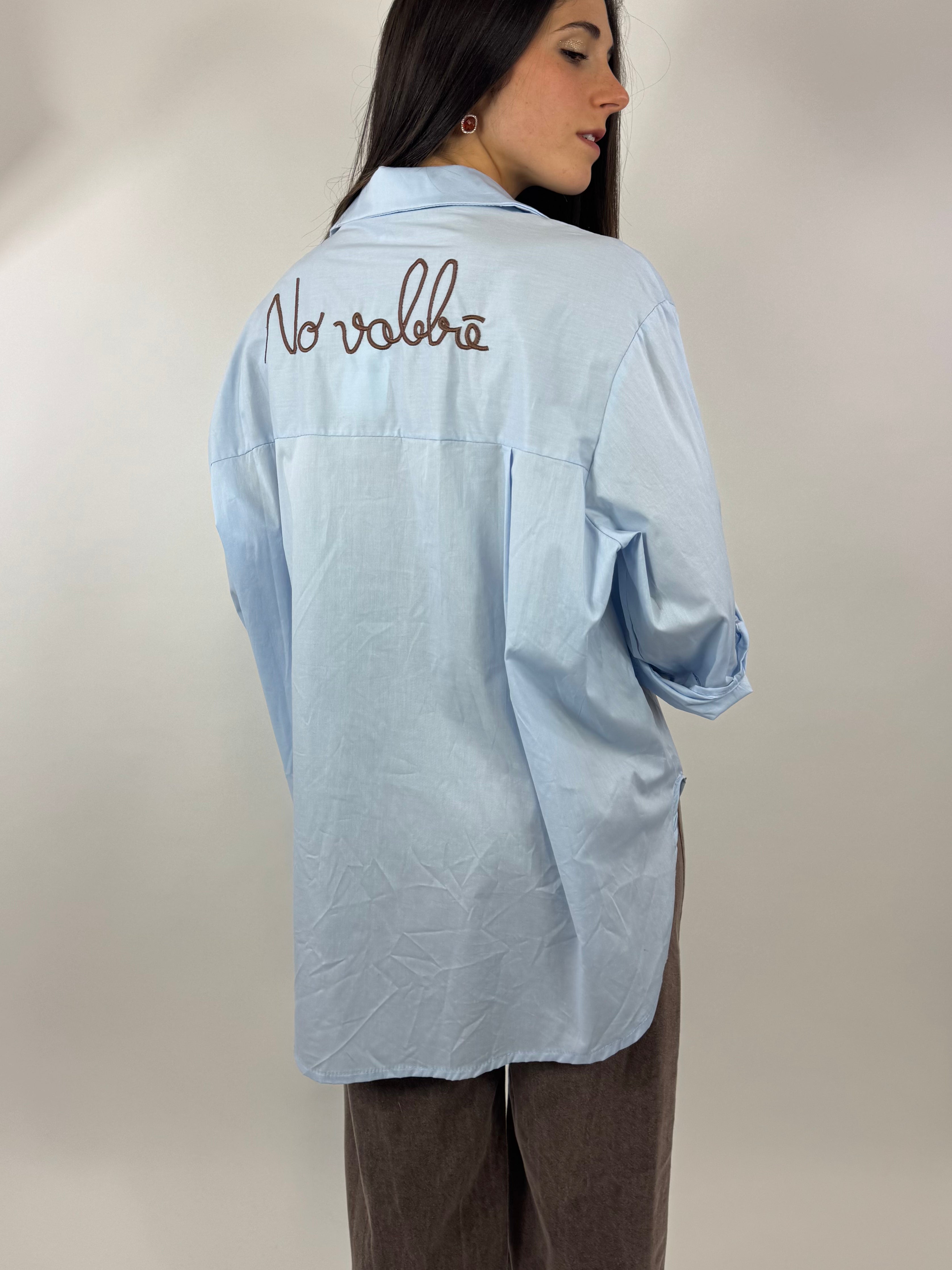 CECILE CAMICIA ‘ NO VABBÈ ‘ CELESTE