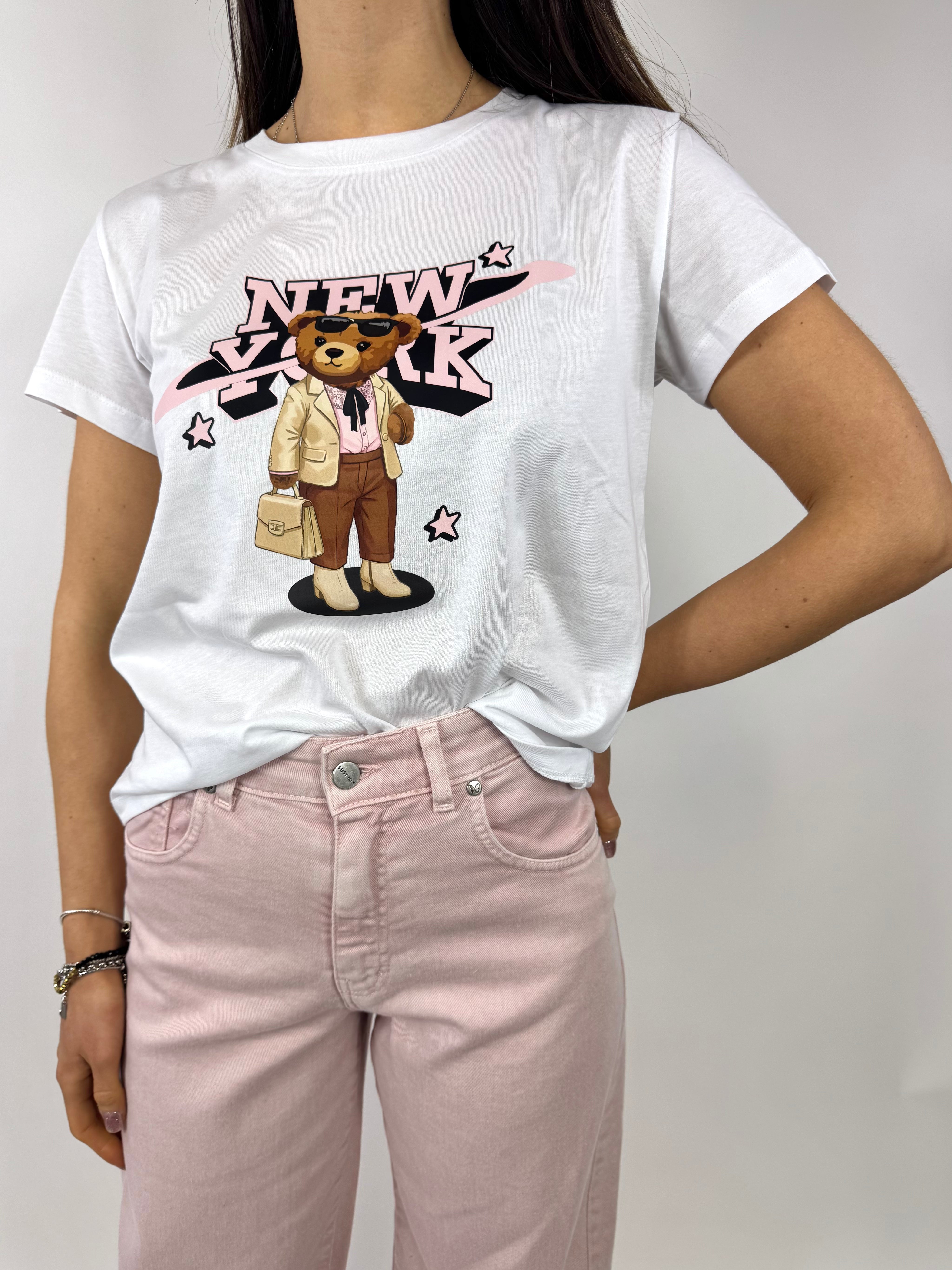 SUSY MIX T-SHIRT STAMPA ORSACCHIOTTO