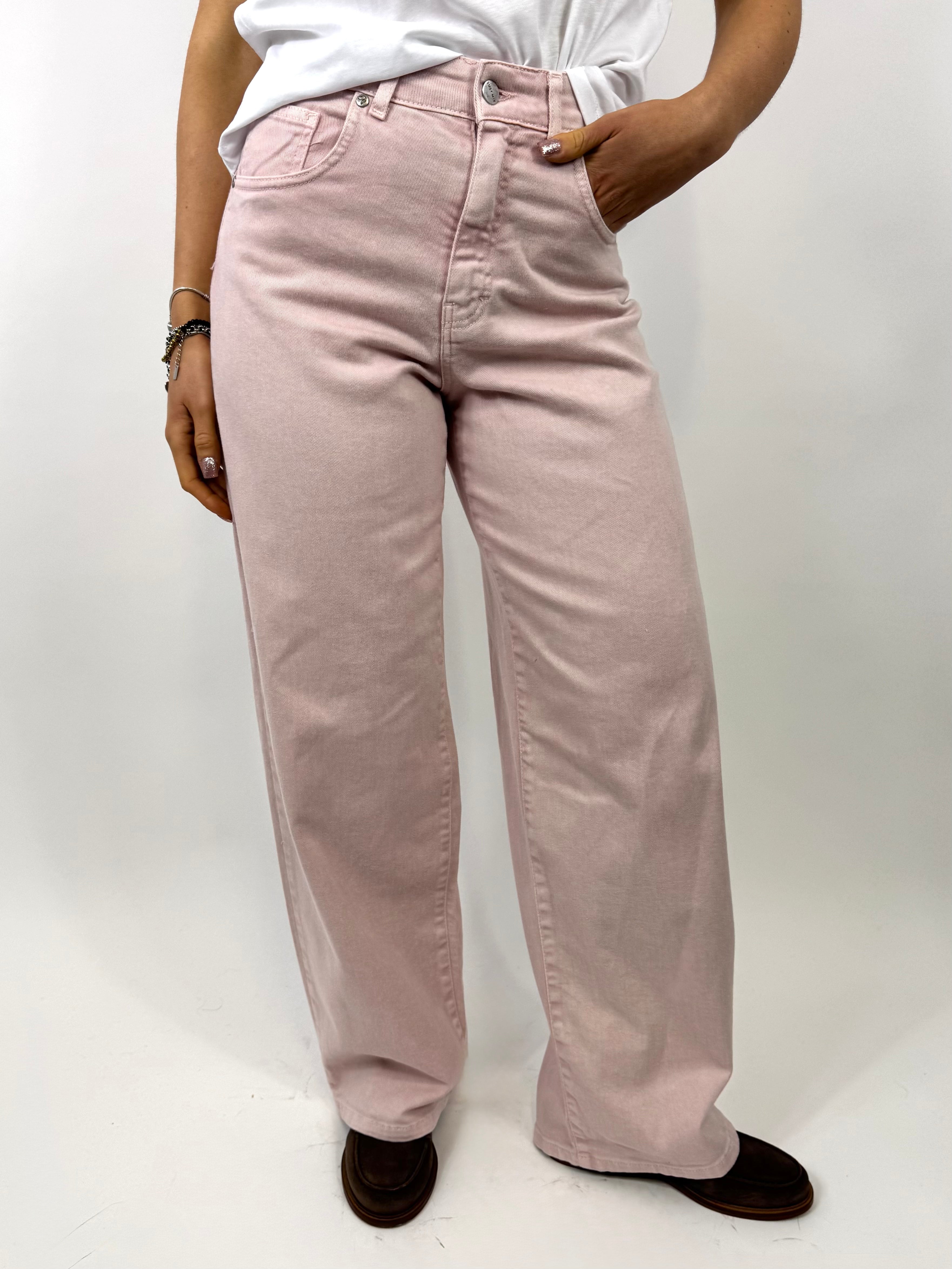 SUSY MIX JEANS WIDE LEG ROSA