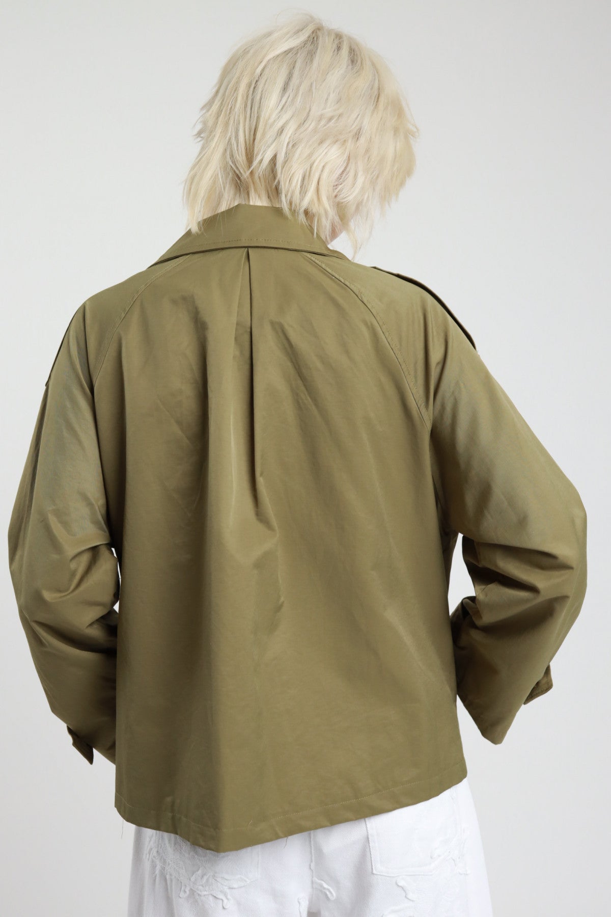 SUSY MIX TRENCH CORTO VERDE MILITARE