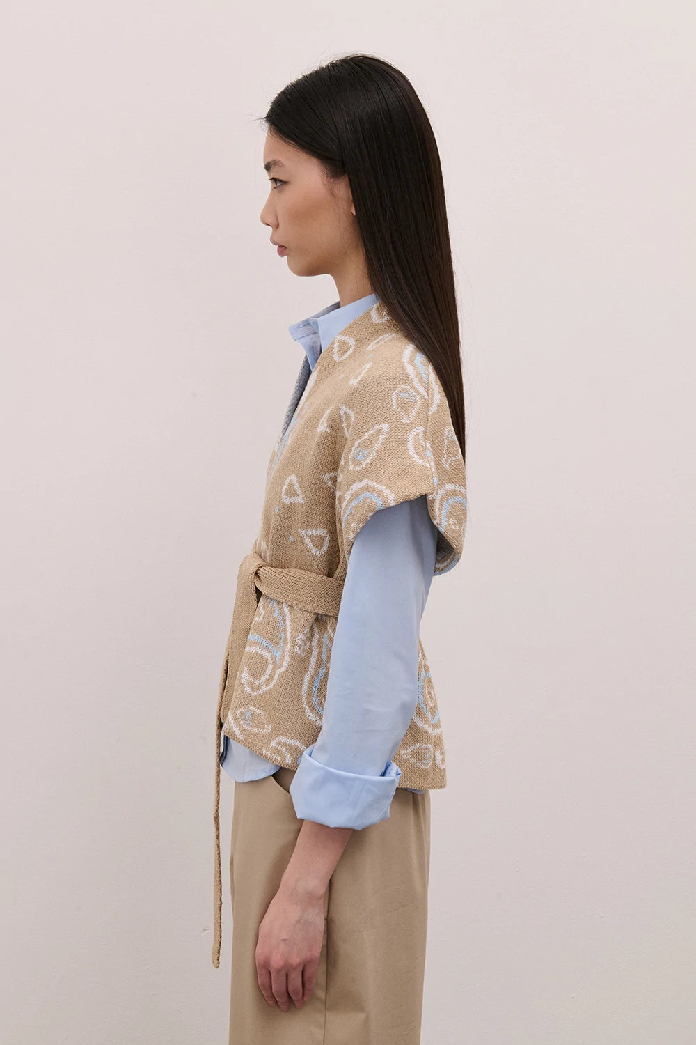 TWO WAY GILET PAISLEY CORDA