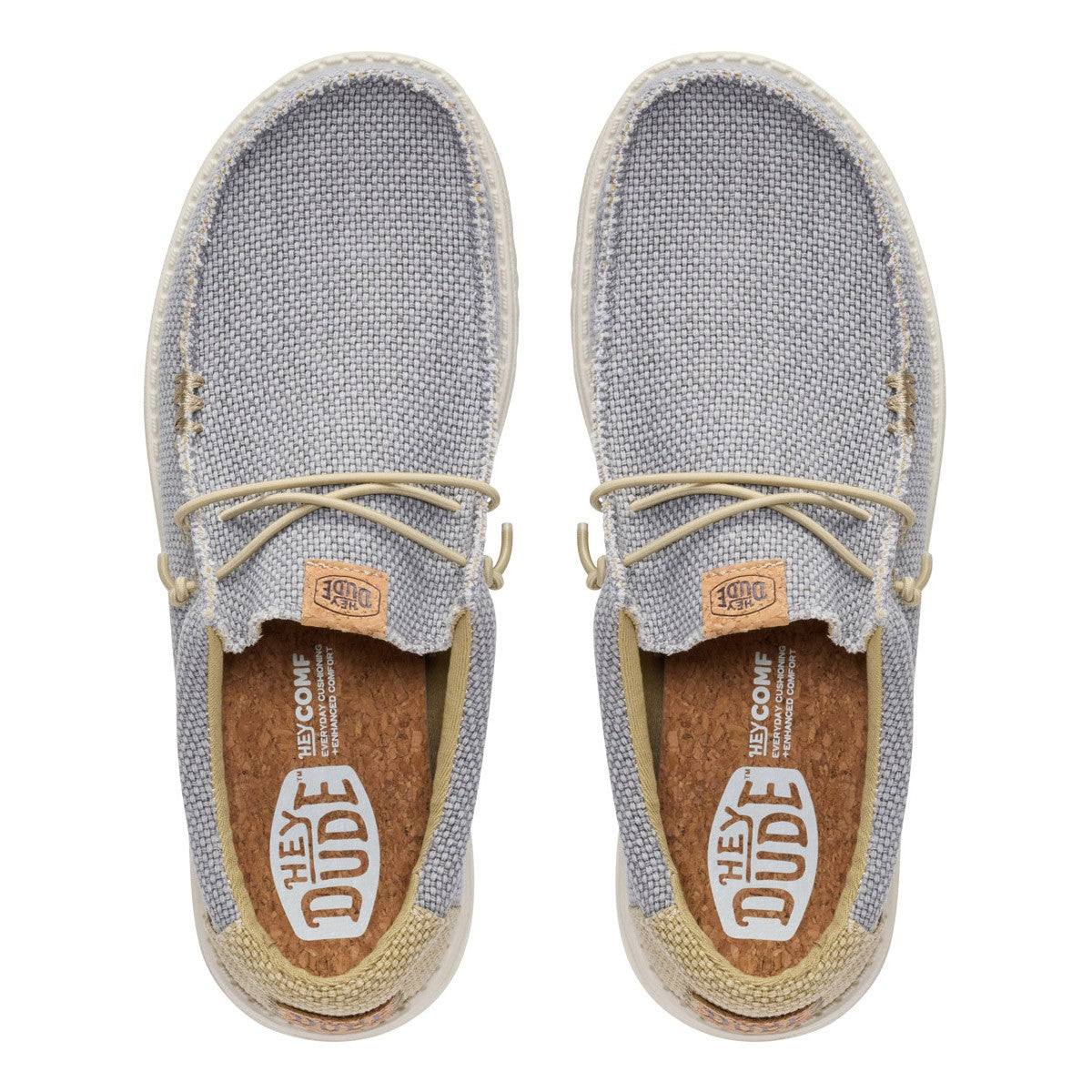 HEY DUDE WALLY BRAIDED FLANNEL GREY