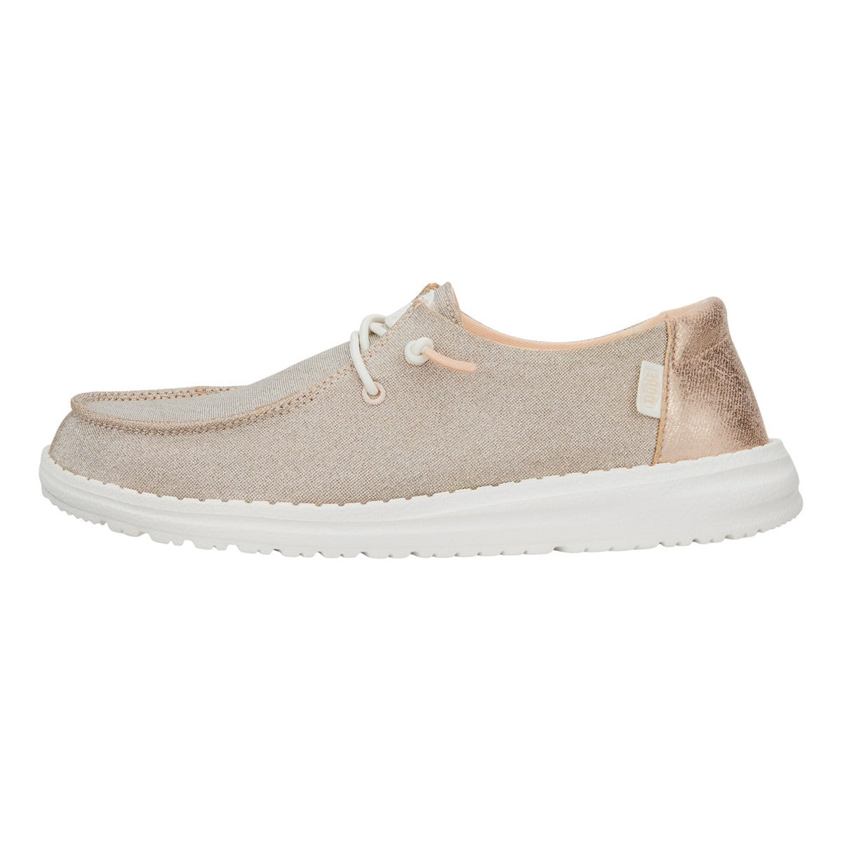HEY DUDE WENDY METALLIC SPARKLE ROSE GOLD