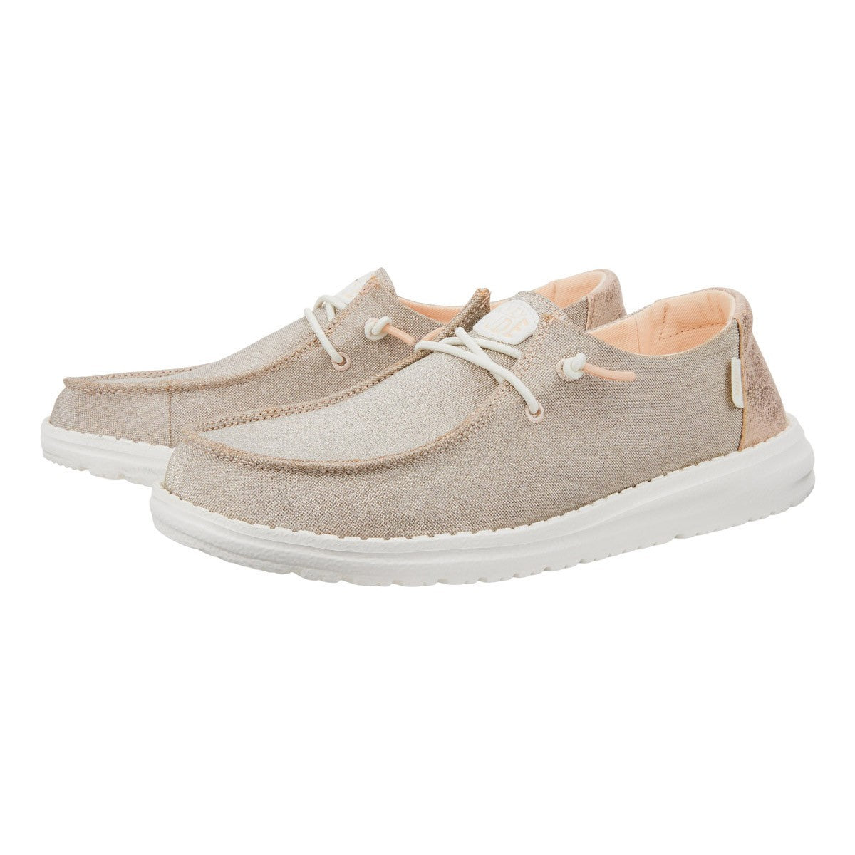 HEY DUDE WENDY METALLIC SPARKLE ROSE GOLD