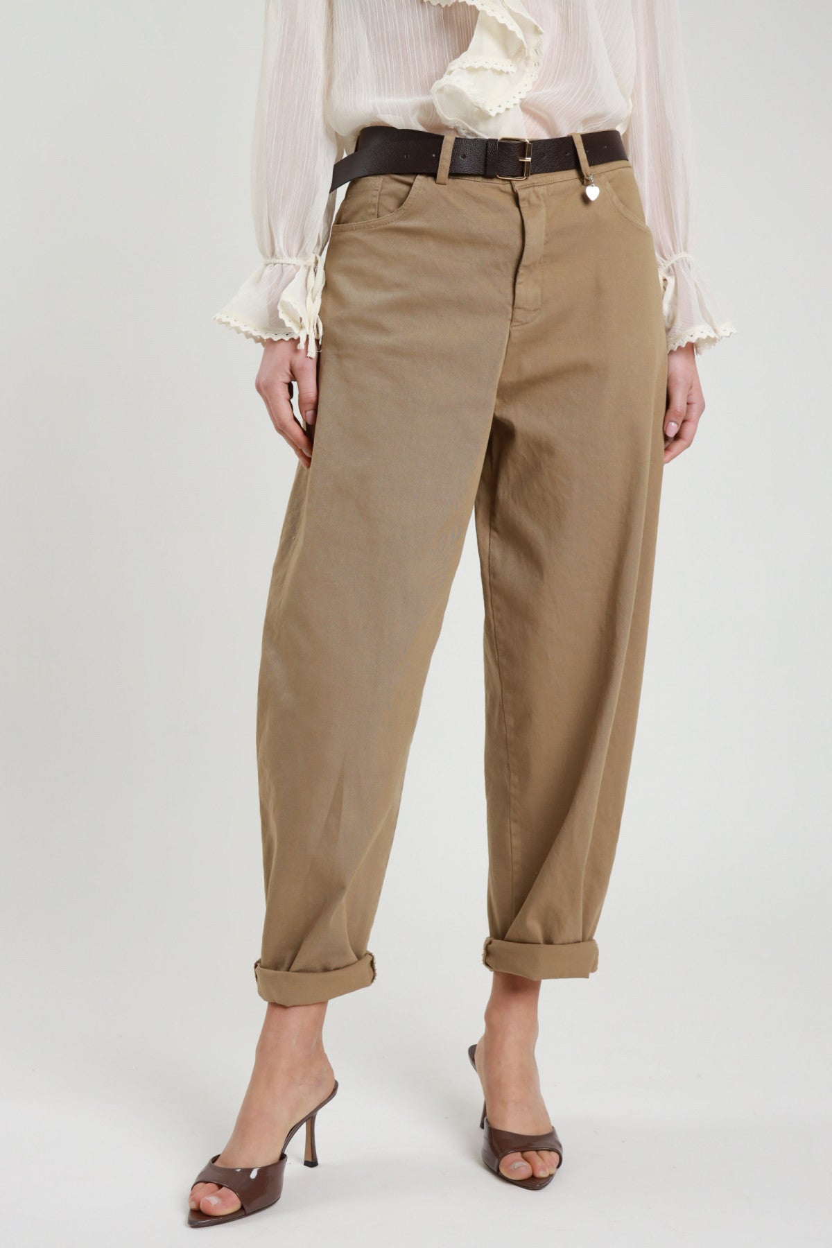 SUSY MIX PANTALONE OVETTO CAMMELLO
