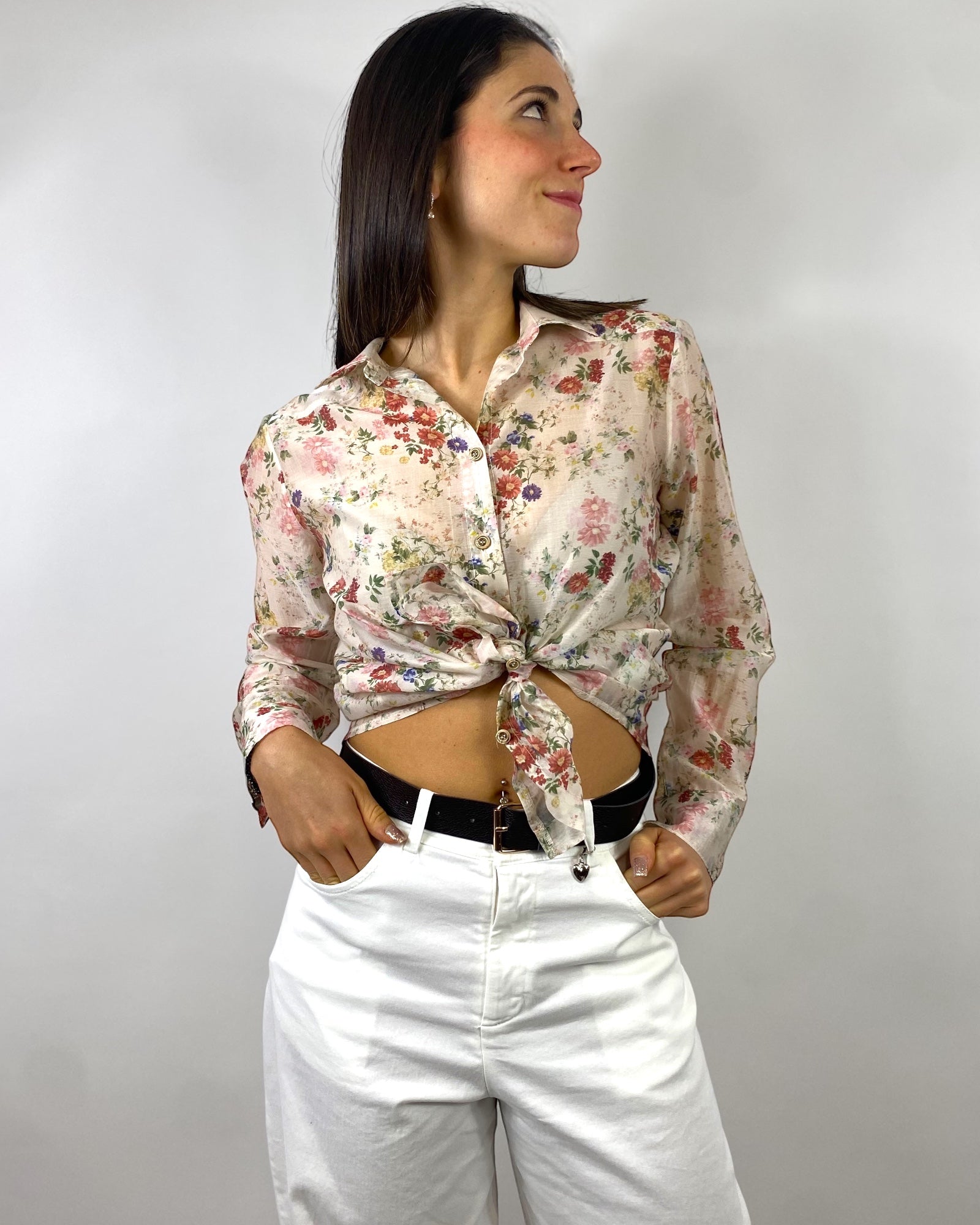 SUSY MIX CAMICIA BURRO FLOREALE