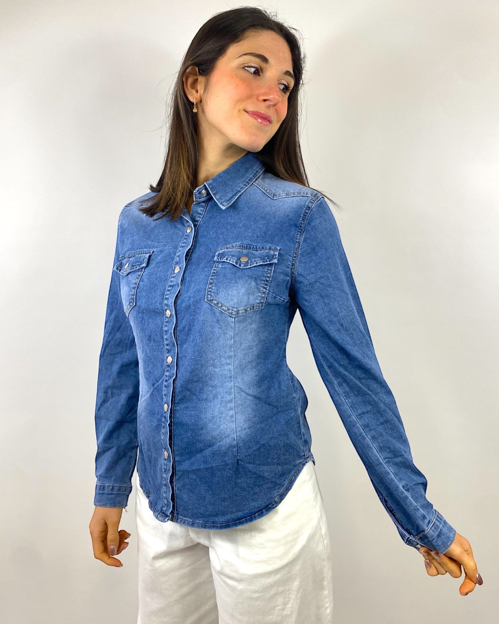CECILE CAMICIA DENIM SLIM