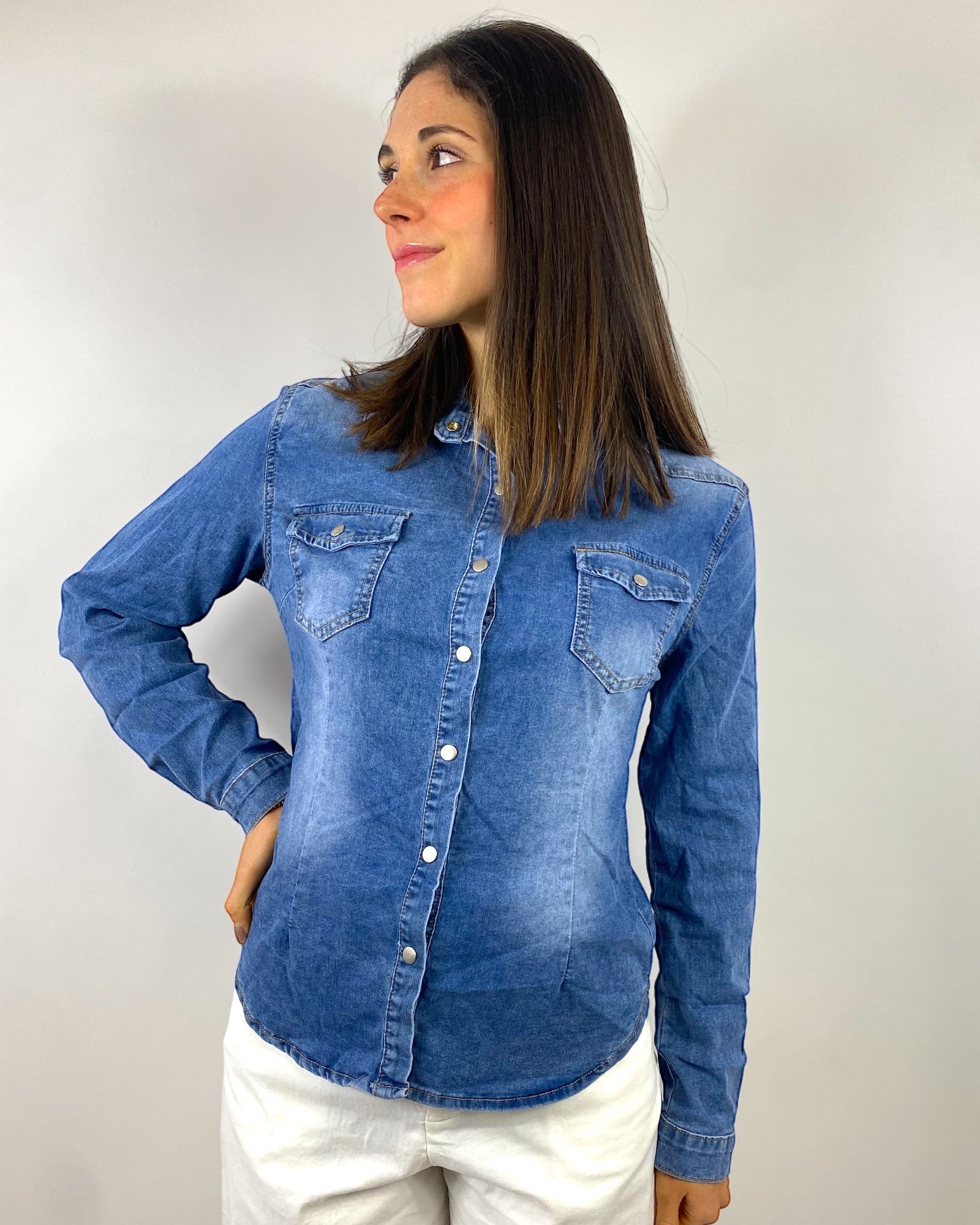 CECILE CAMICIA DENIM SLIM
