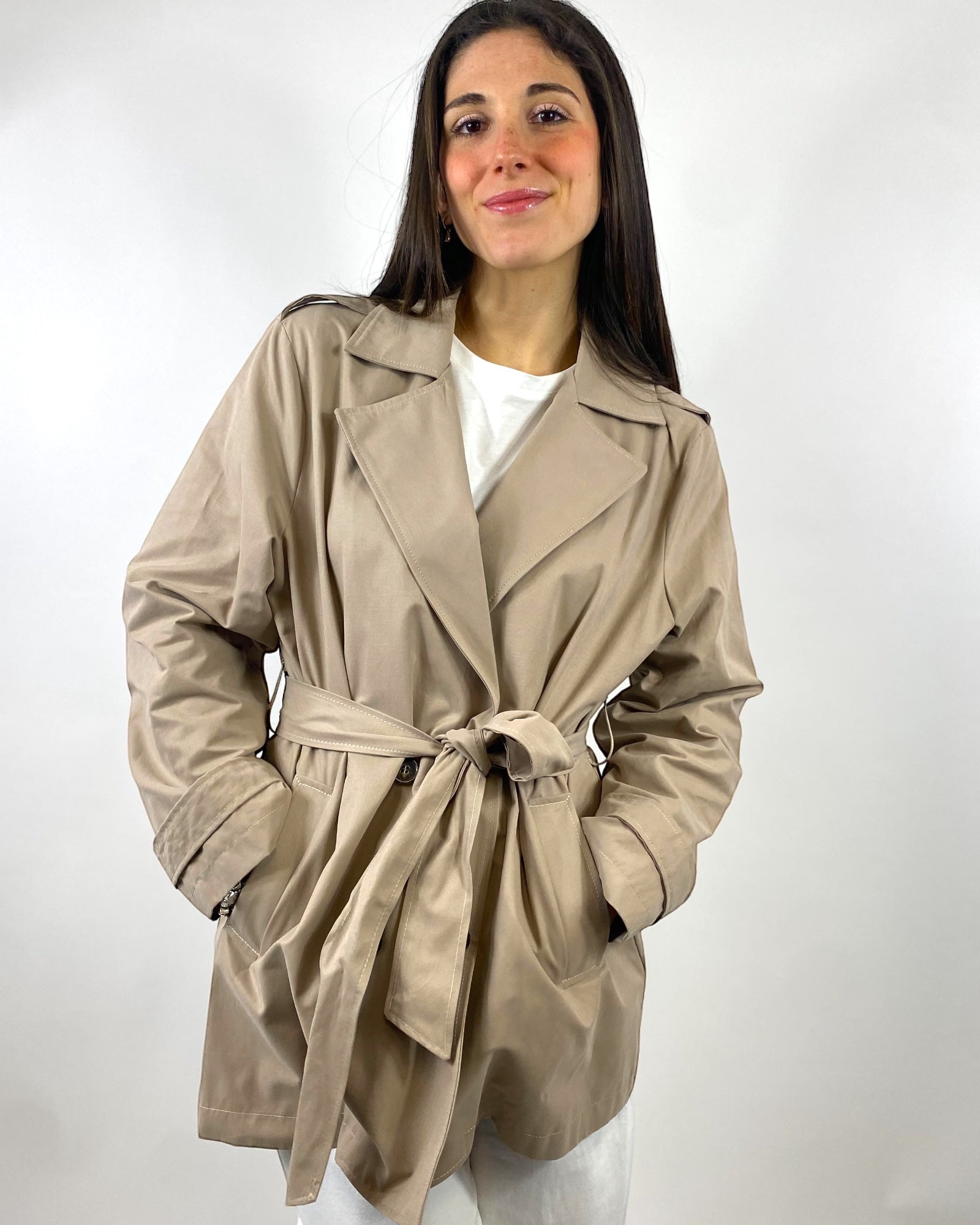 SUSY MIX TRENCH CON CINTURA BEIGE