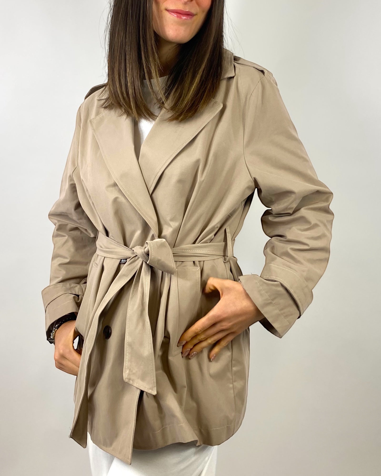 SUSY MIX TRENCH CON CINTURA BEIGE