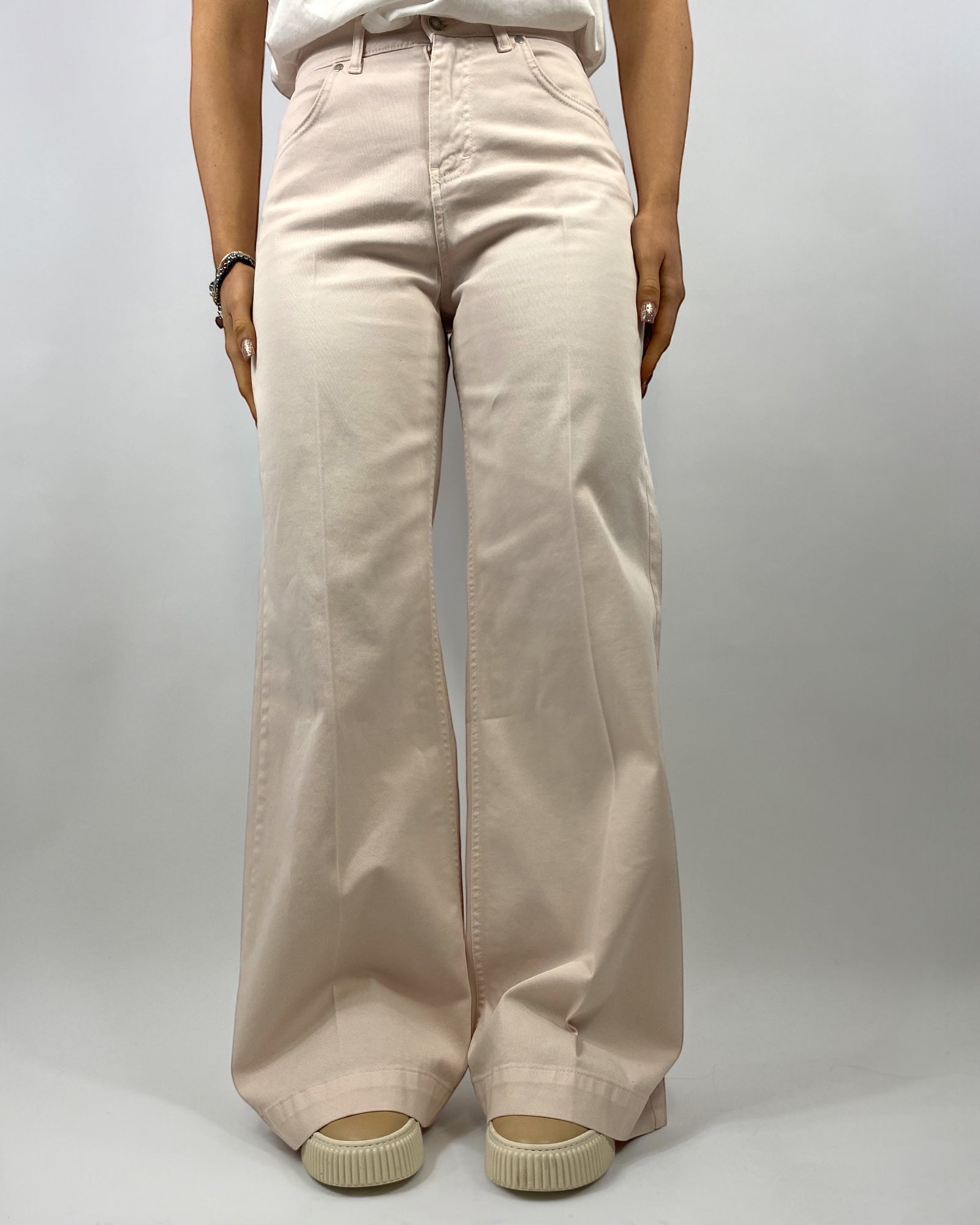 SUSY MIX PANTALONE PALAZZO ROSA