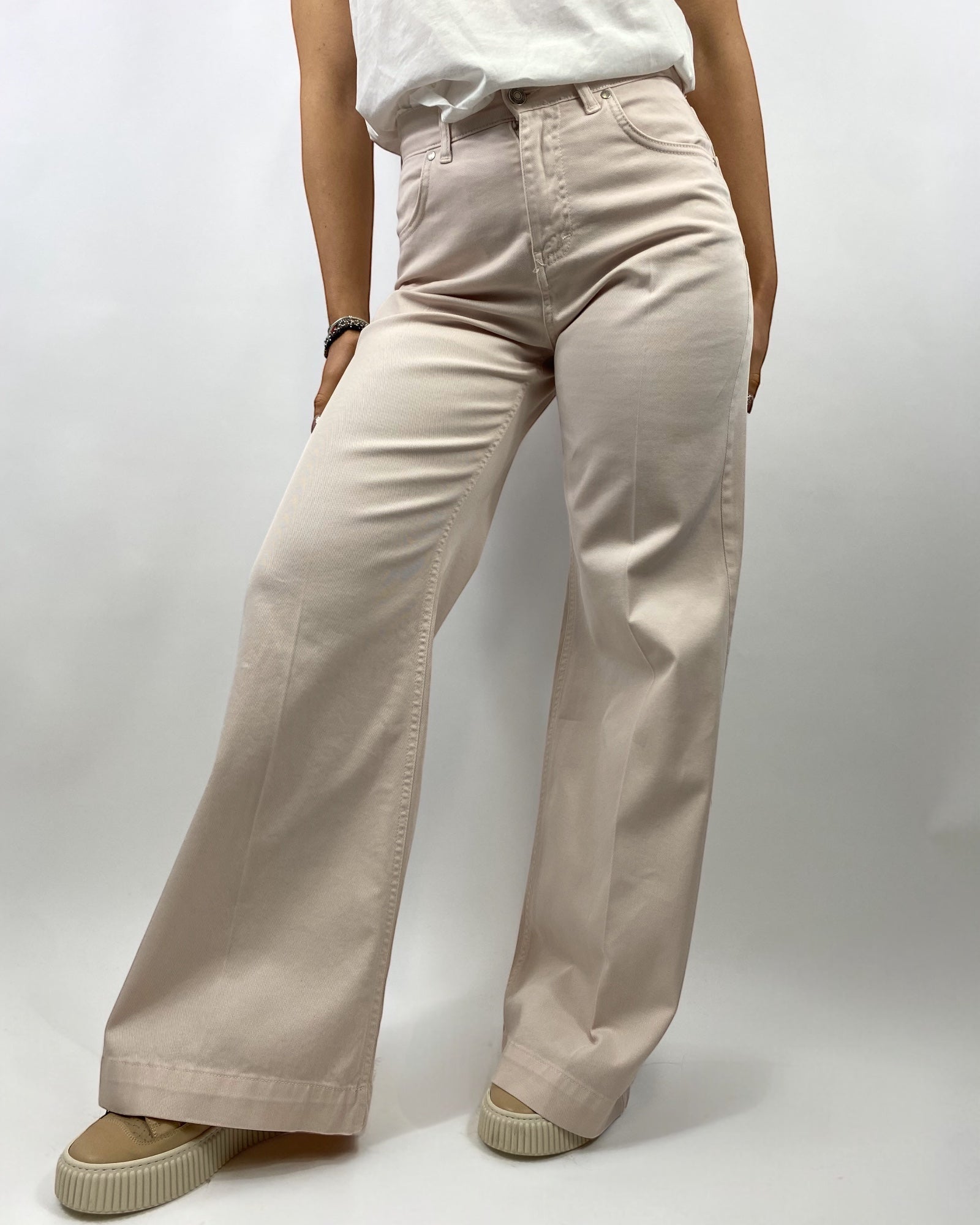 SUSY MIX PANTALONE PALAZZO ROSA