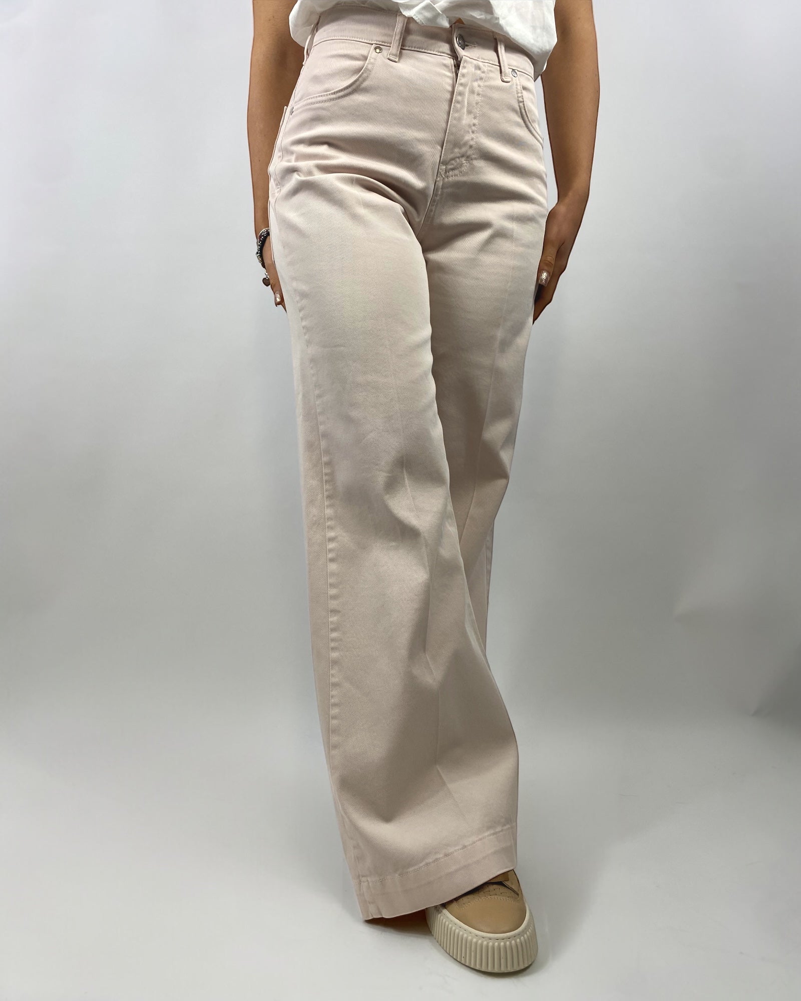 SUSY MIX PANTALONE PALAZZO ROSA