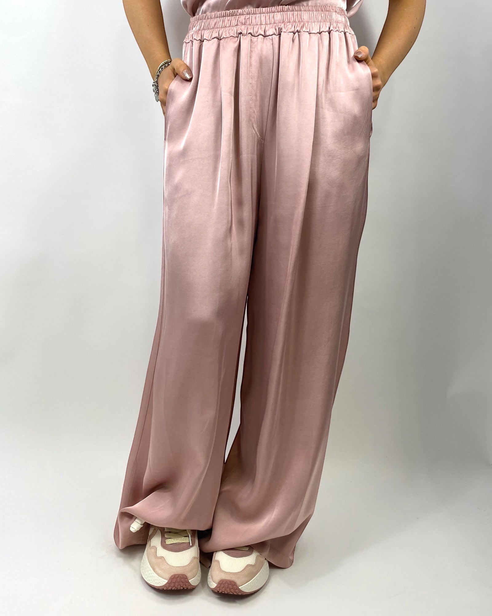 CECILE PANTALONE RASO ROSA