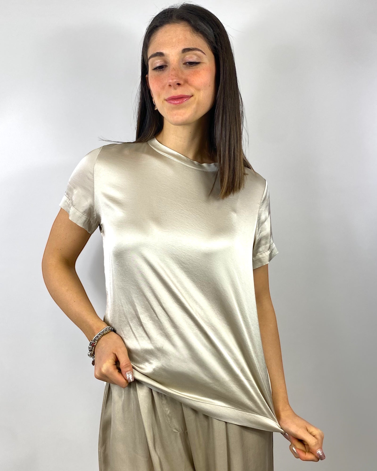 CECILE MAGLIETTA RASO BEIGE