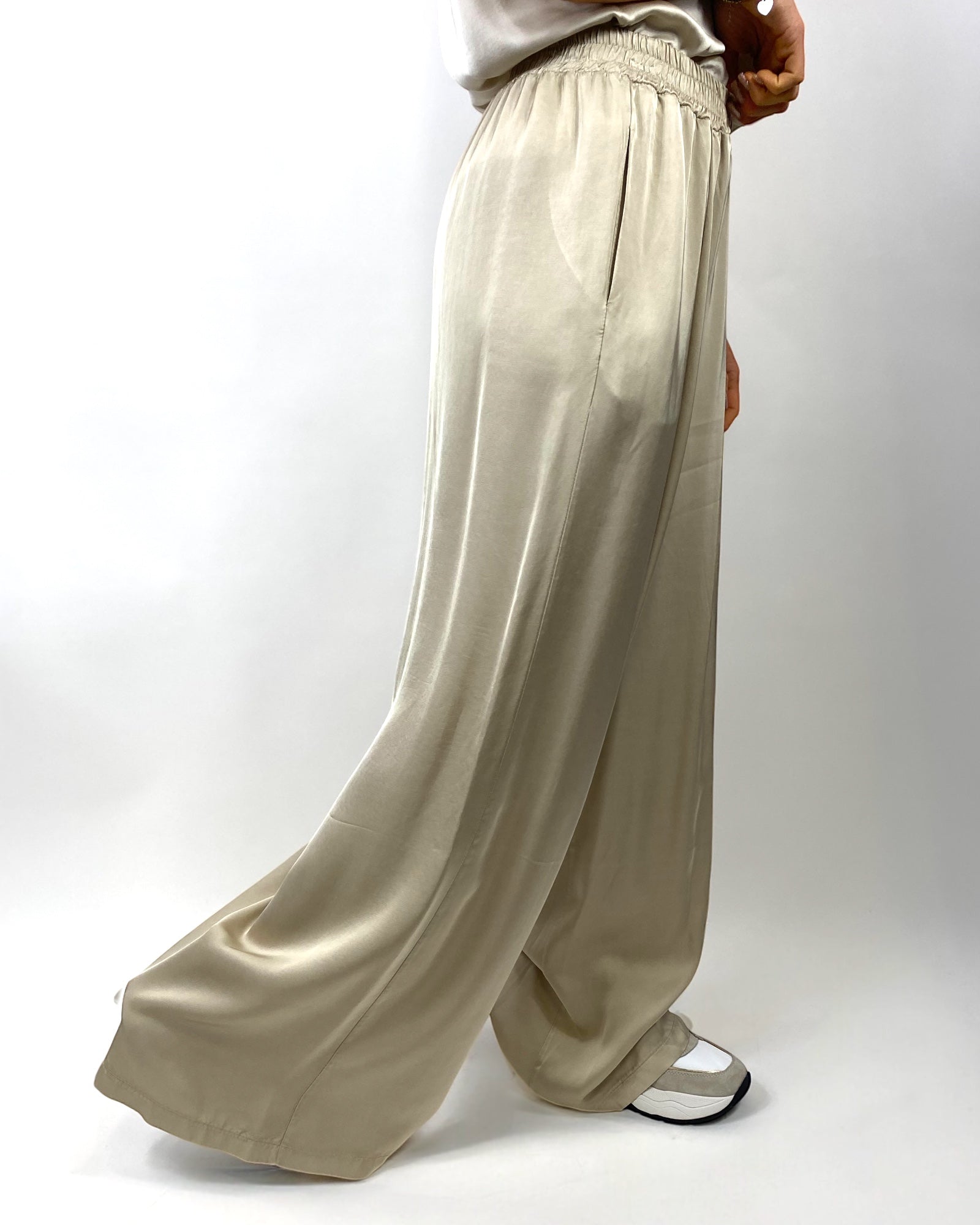 CECILE PANTALONI RASO BEIGE