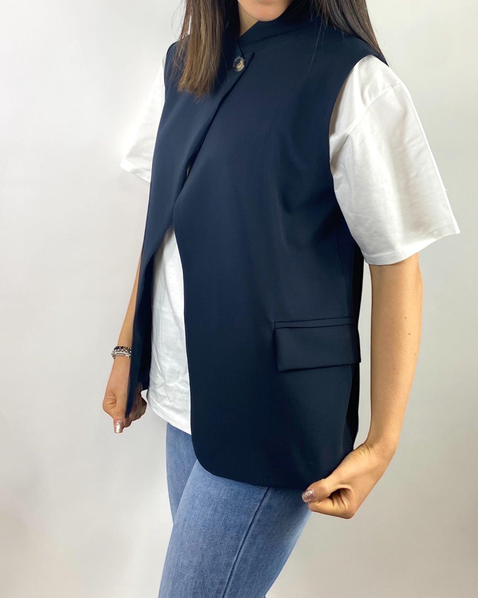 SUSY MIX GILET BLU