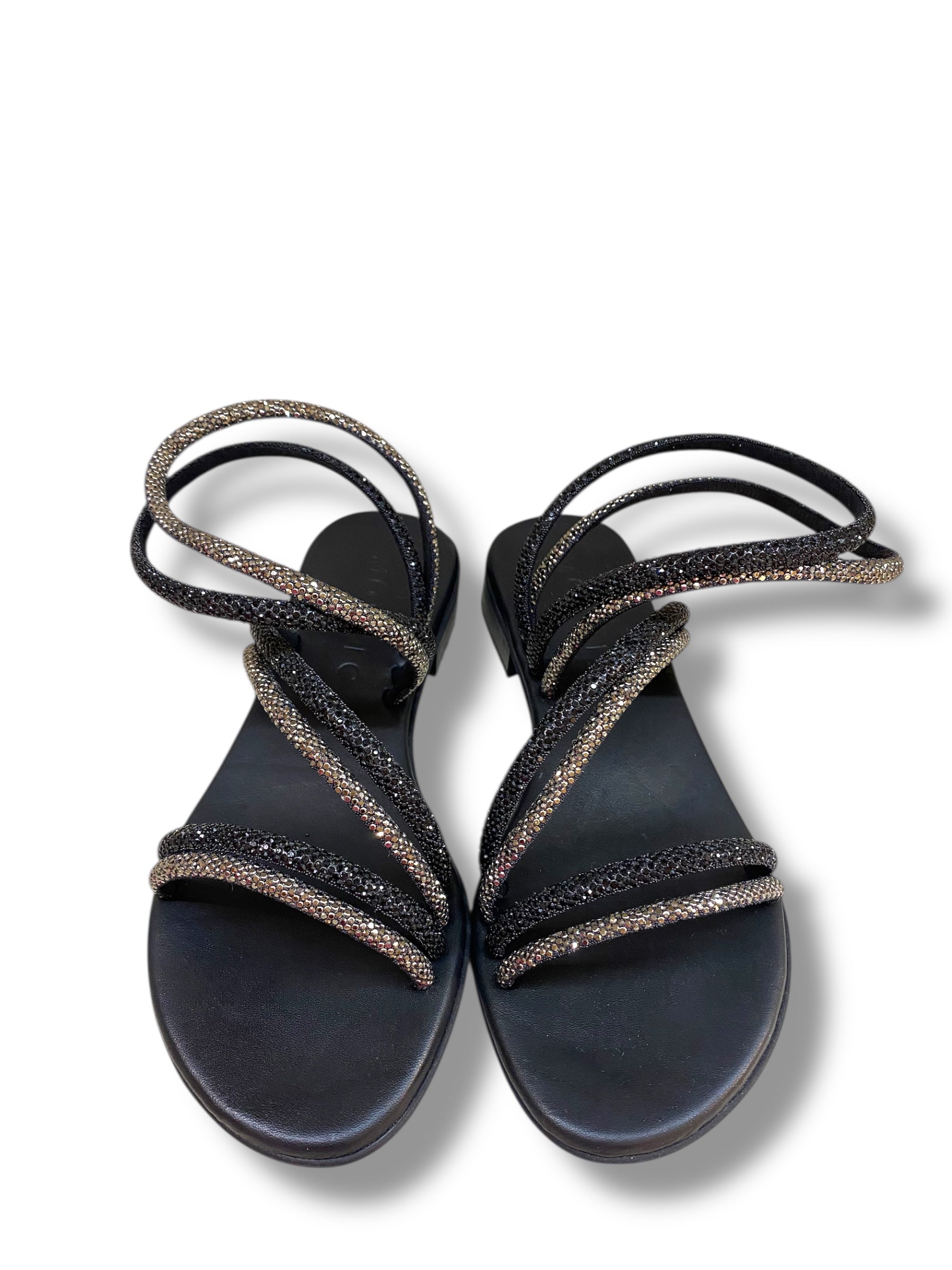 MOSAIC SANDALO STRASS NERO E ARGENTO