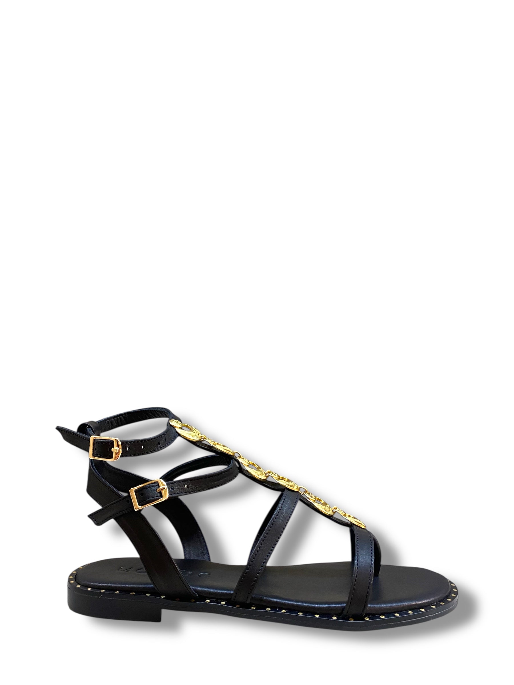 MOSAIC SANDALO INFRADITO GLADIATORE NERO