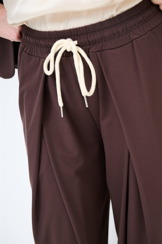 KIKISIX PANTALONE COULISSE TESTA DI MORO