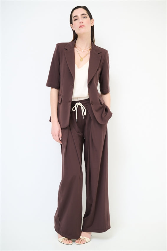 KIKISIX PANTALONE COULISSE TESTA DI MORO
