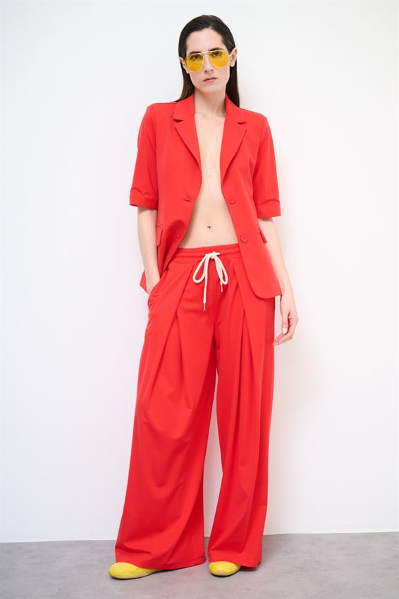KIKISIX PANTALONE COULISSE ROSSO
